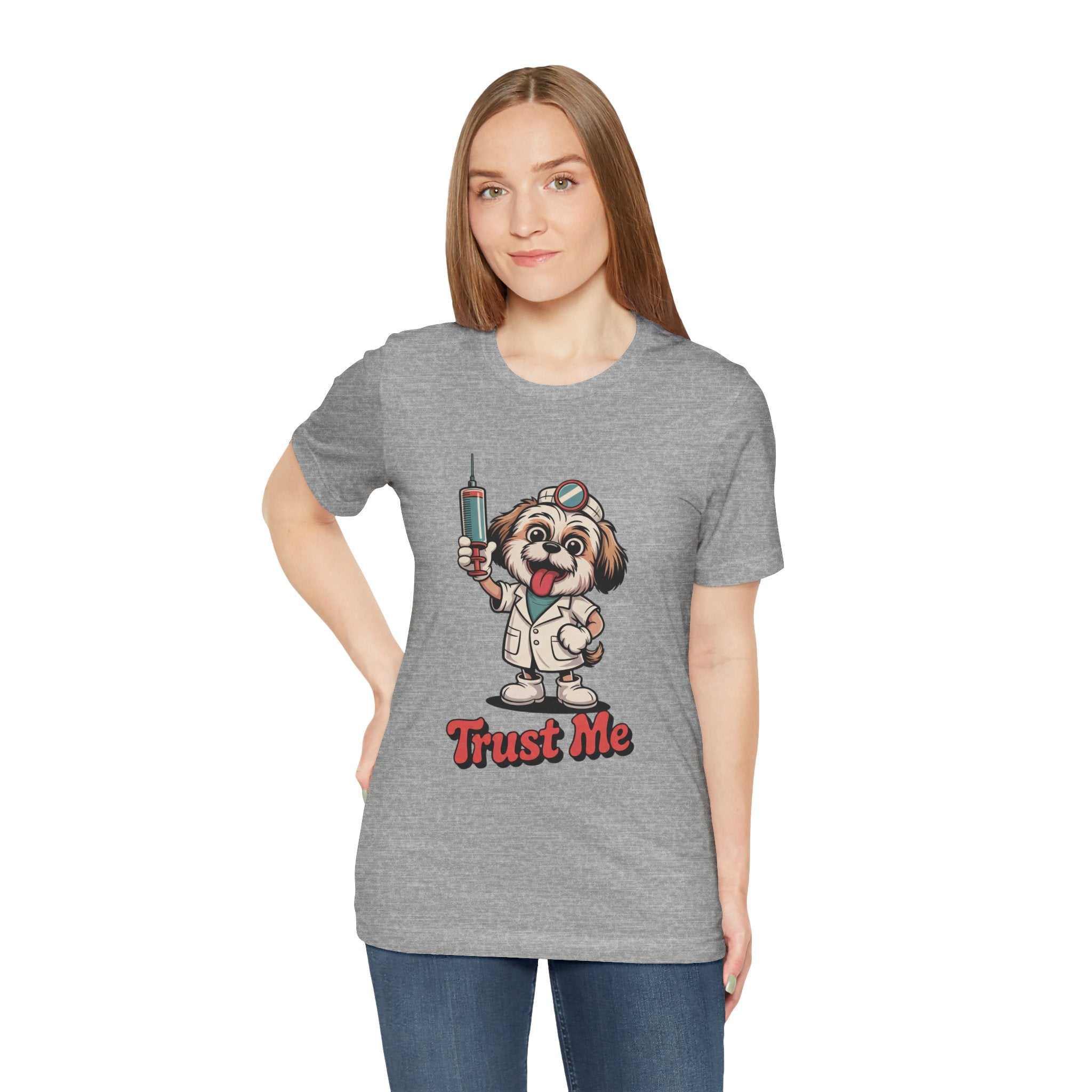 Trust Me Shih Tzu Doctor Graphic T-Shirt | Retro Rubber Hose Streetwear
