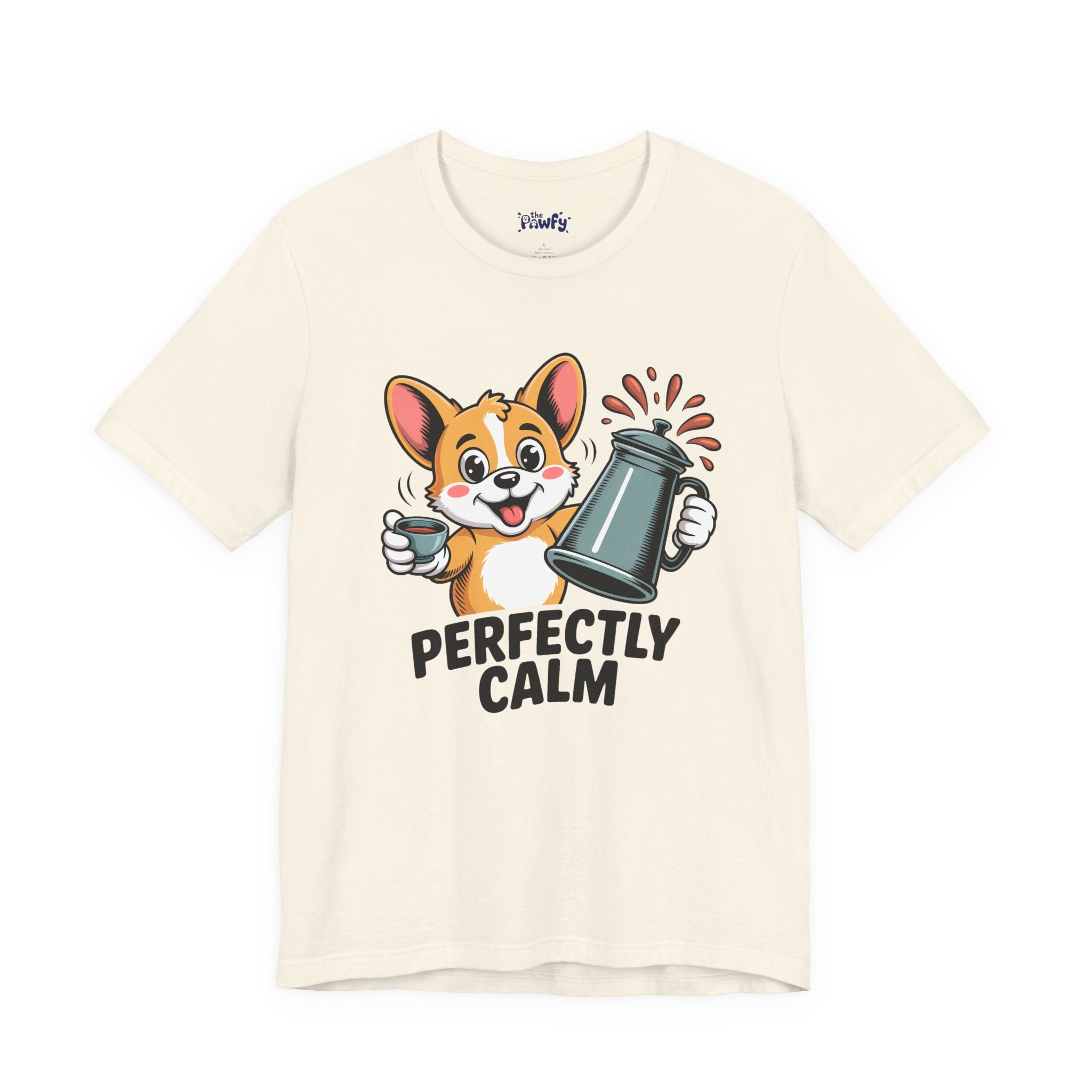 Perfectly Calm Corgi Graphic T-Shirt | Over-caffeinated Vintage Apparel
