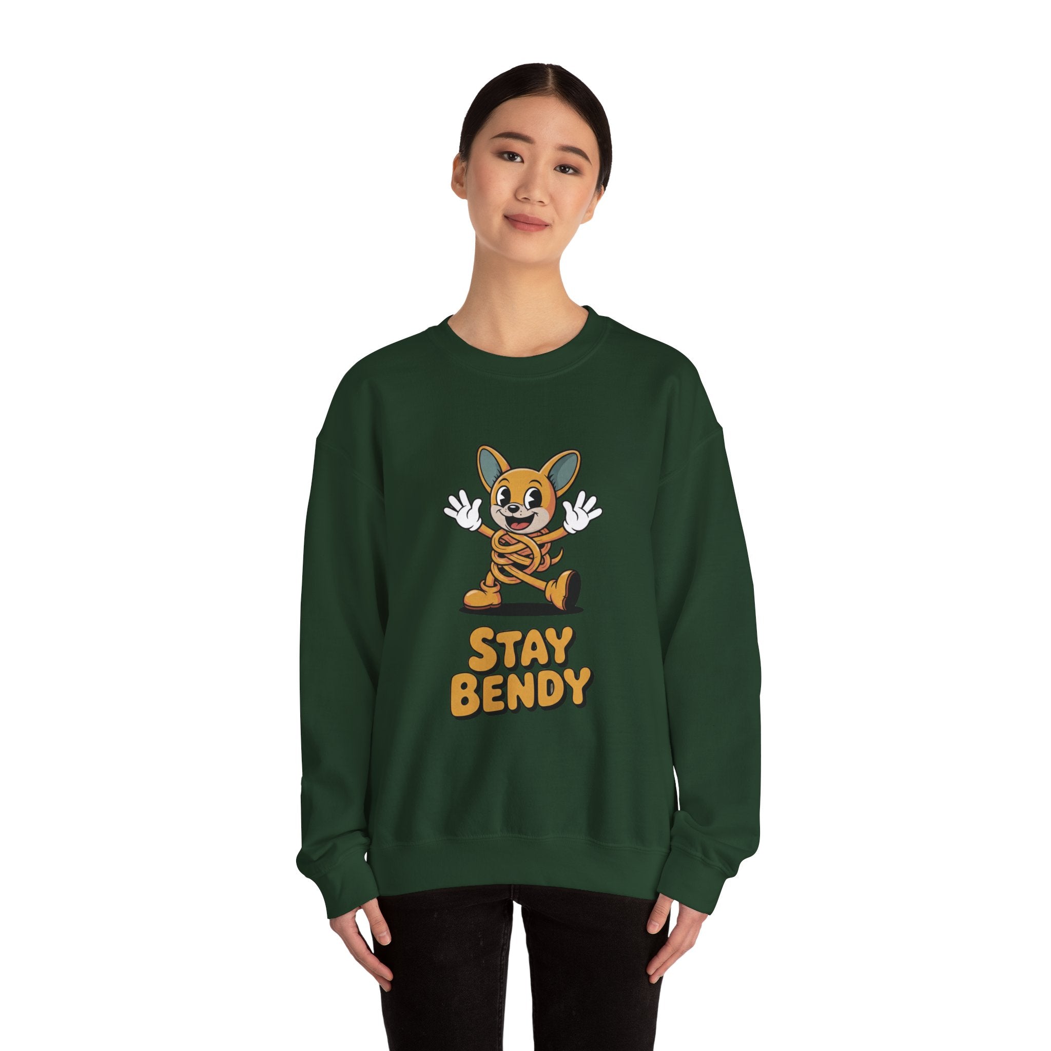 Stay Bendy Noodle Dog Crewneck | The Ink & Noodle Syndicate