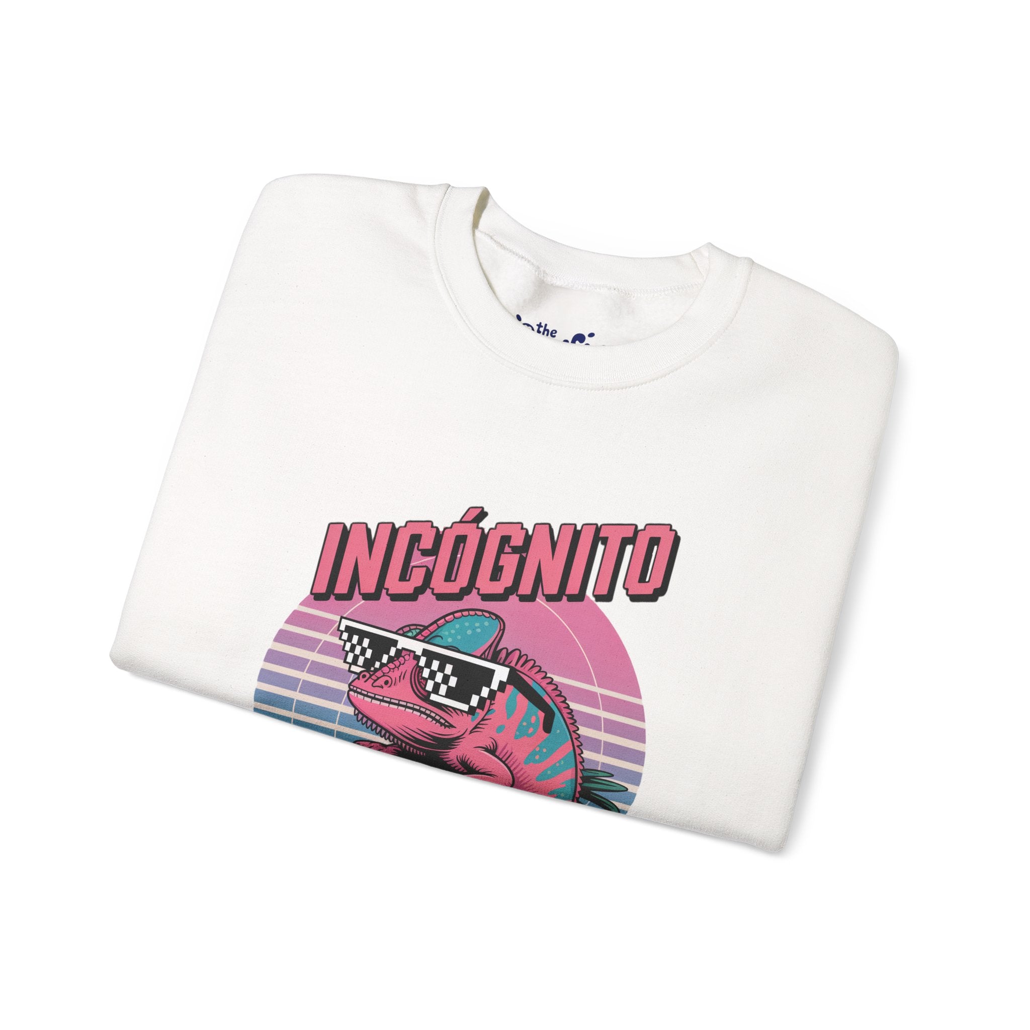Incógnito Retro Chameleon Crewneck Sweatshirt | Vaporwave Streetwear