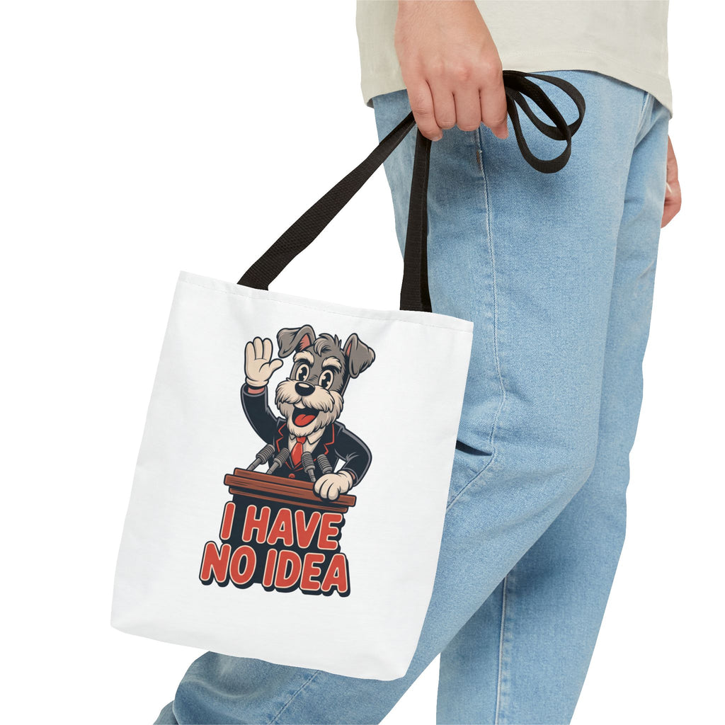 I Have No Idea Schnauzer President Tote Bag | Vintage Canvas Accessory