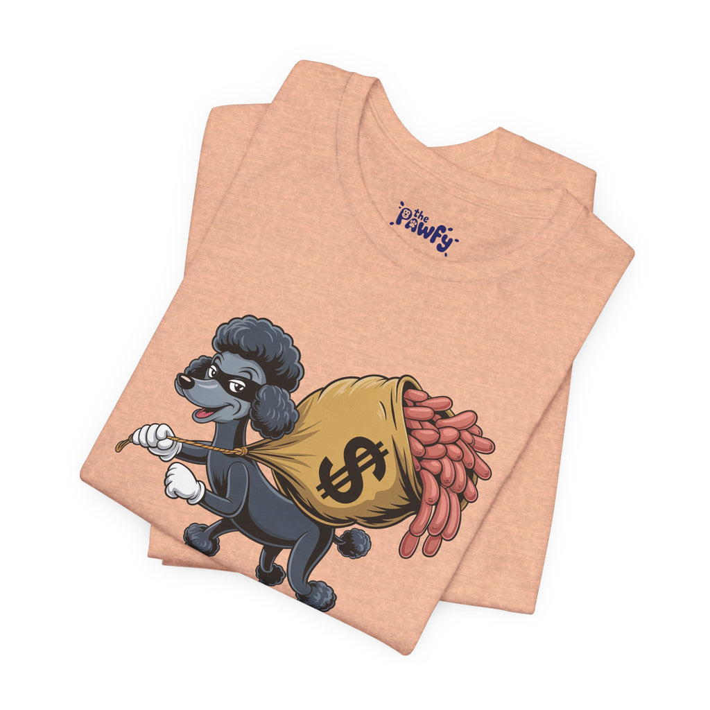 Easy Money Poodle Graphic T-Shirt | Vintage Heist Cartoon Apparel