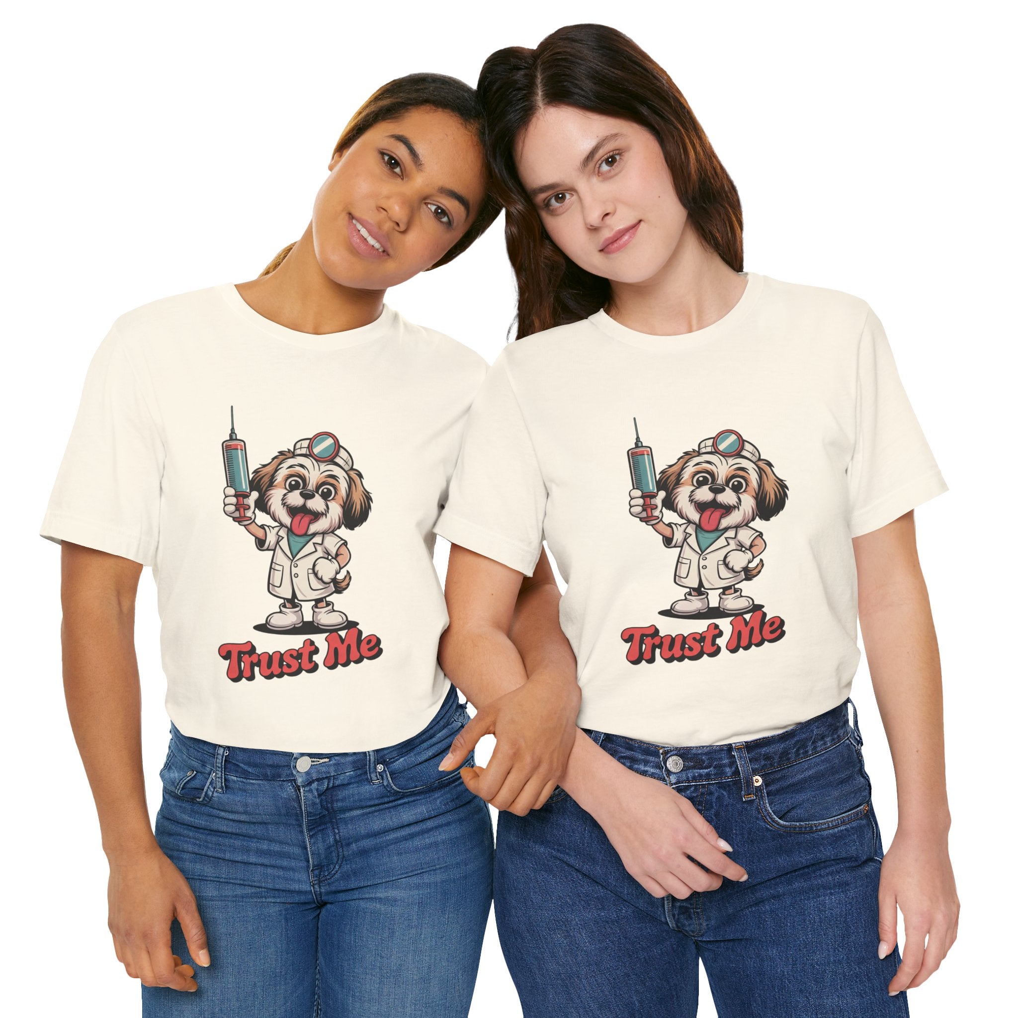 Trust Me Shih Tzu Doctor Graphic T-Shirt | Retro Rubber Hose Streetwear