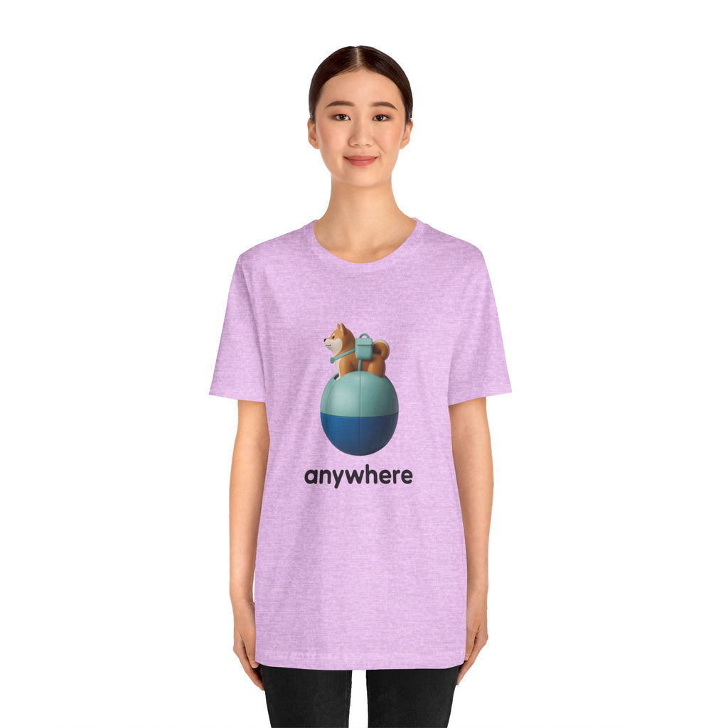 Anywhere Shiba Graphic T-Shirt | Minimalist Vinyl Toy Streetwear