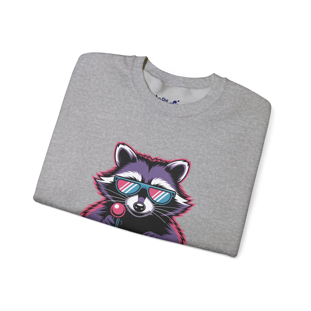 Player One Raccoon Crewneck | 80s Retro Gamer Sweater