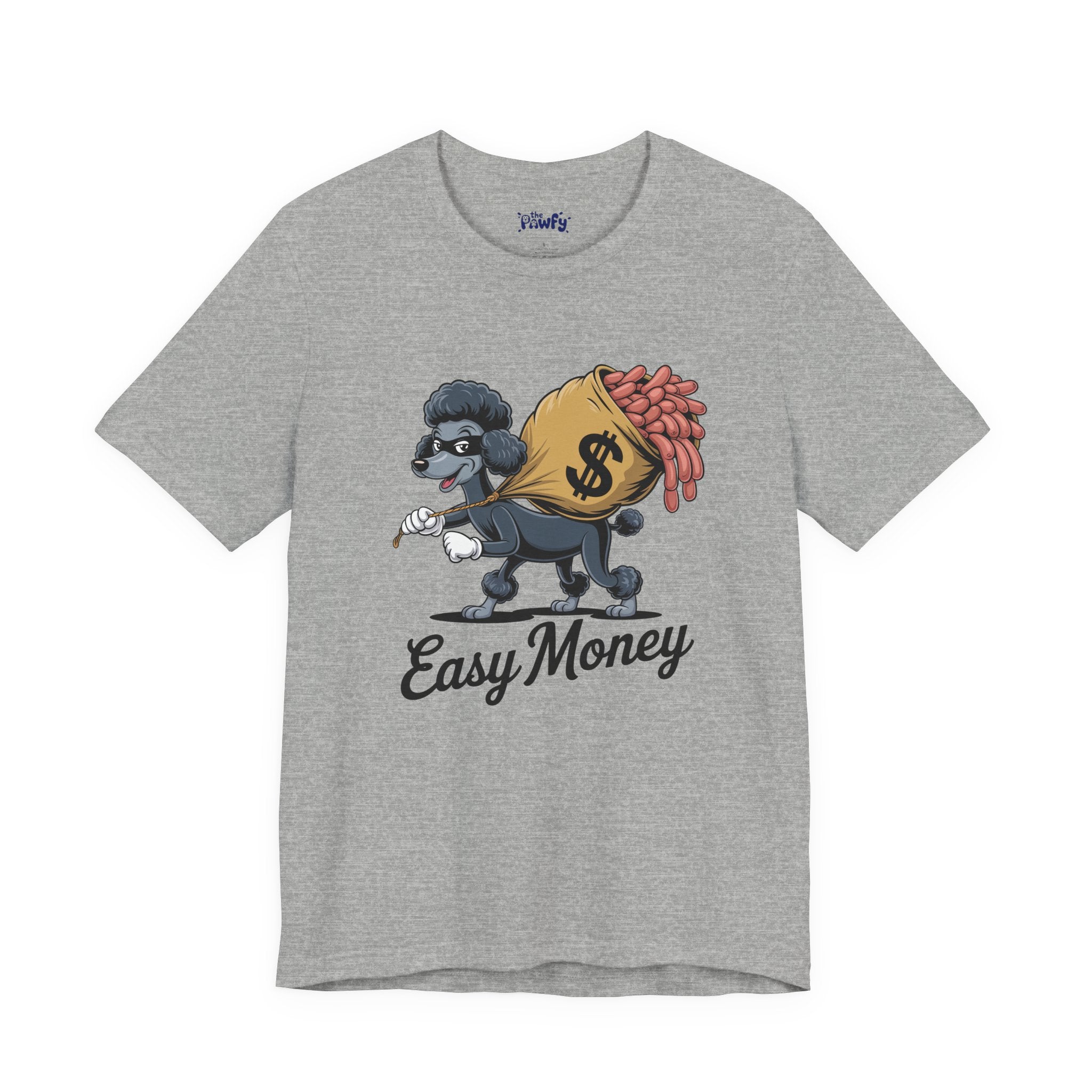 Easy Money Poodle Graphic T-Shirt | Vintage Heist Cartoon Apparel