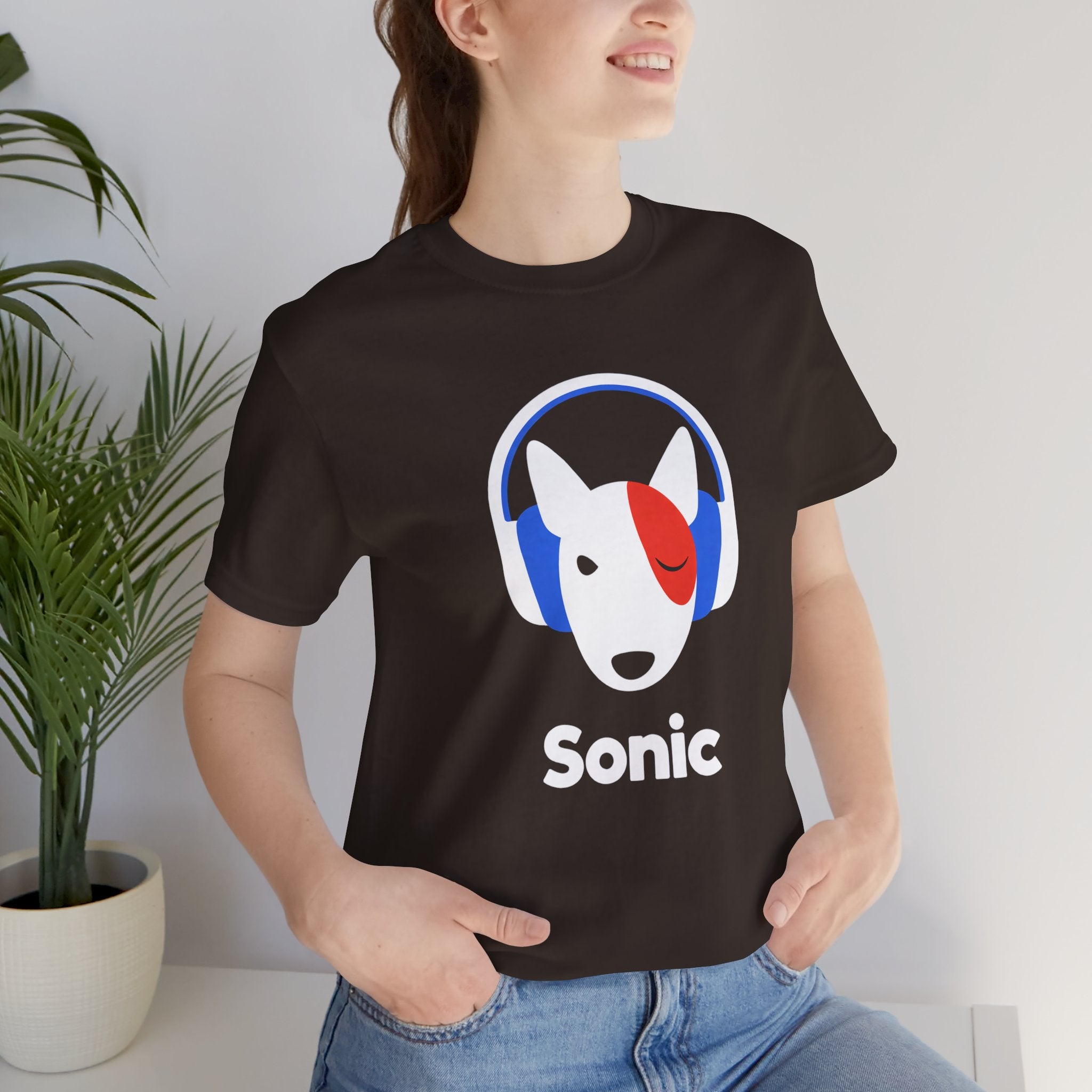 Sonic Bull Terrier Graphic T-Shirt | Minimalist Designer Toy Streetwear