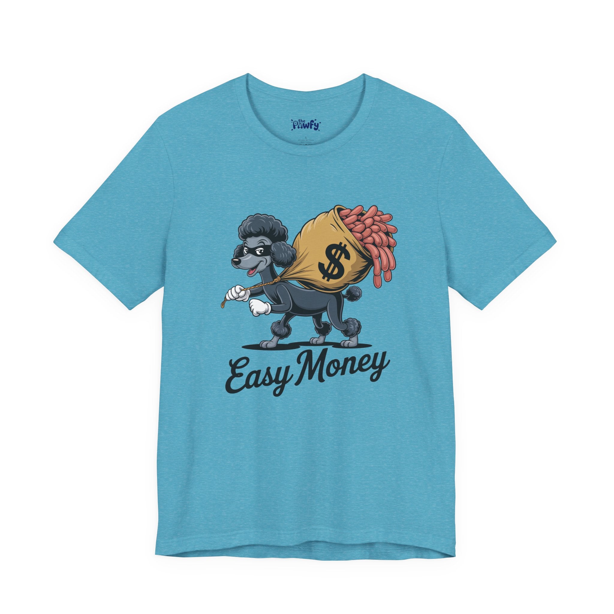 Easy Money Poodle Graphic T-Shirt | Vintage Heist Cartoon Apparel