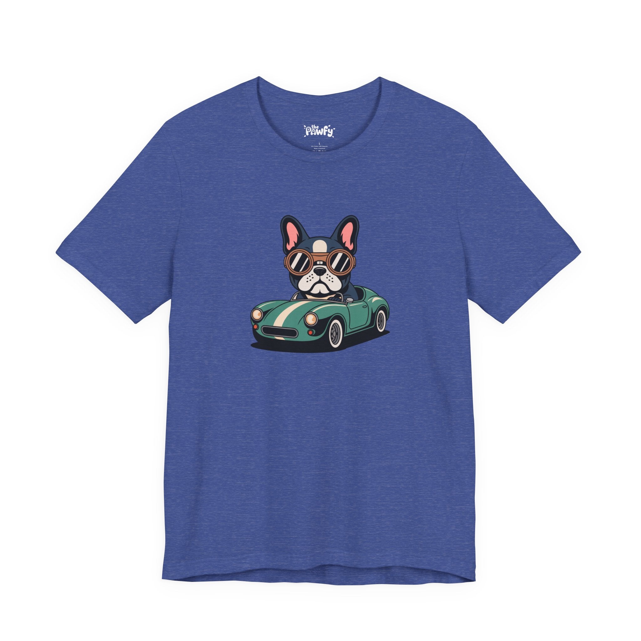 Retro Racer Frenchie Graphic T-Shirt | Classic Automotive Streetwear