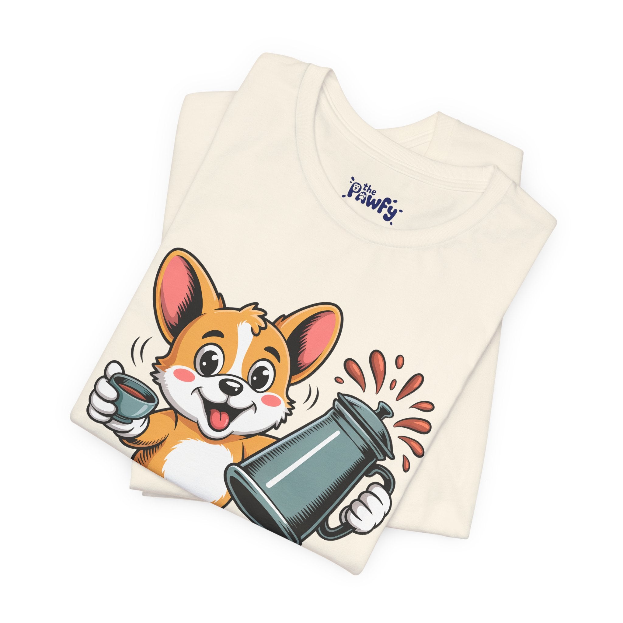 Perfectly Calm Corgi Graphic T-Shirt | Over-caffeinated Vintage Apparel