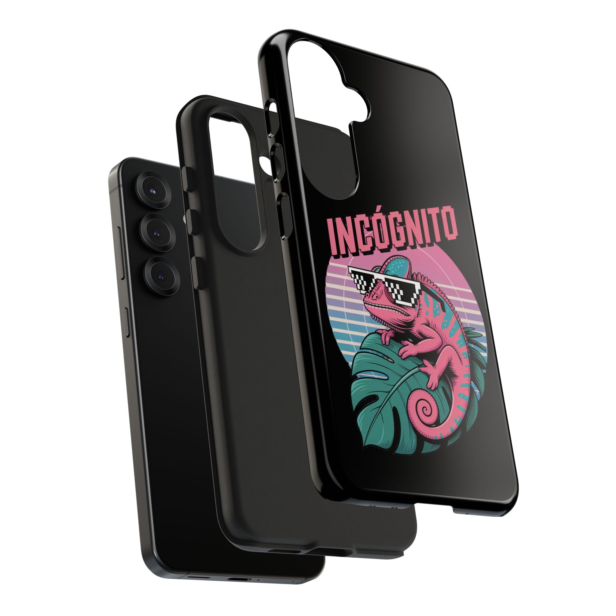 Incógnito Retro Chameleon Tough Phone Case | Synthwave Aesthetic