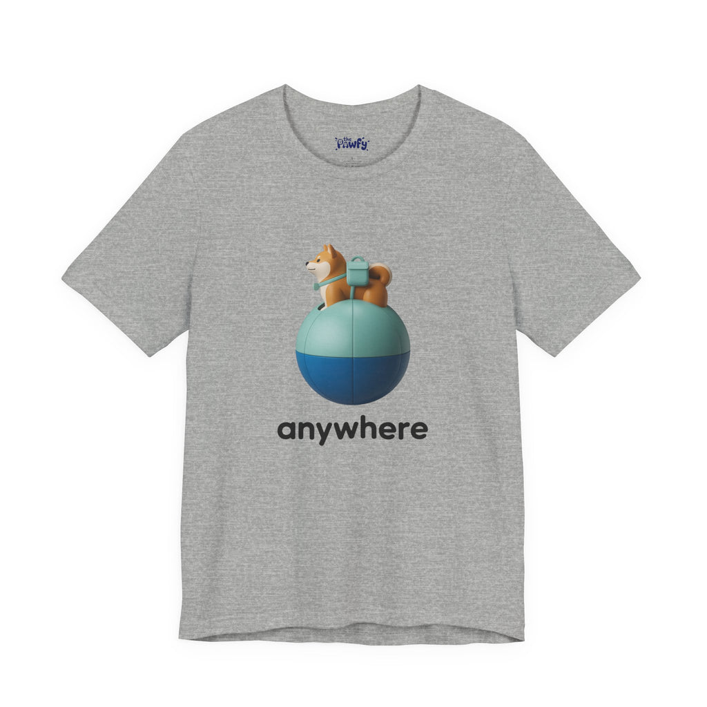 Anywhere Shiba Graphic T-Shirt | Minimalist Vinyl Toy Streetwear