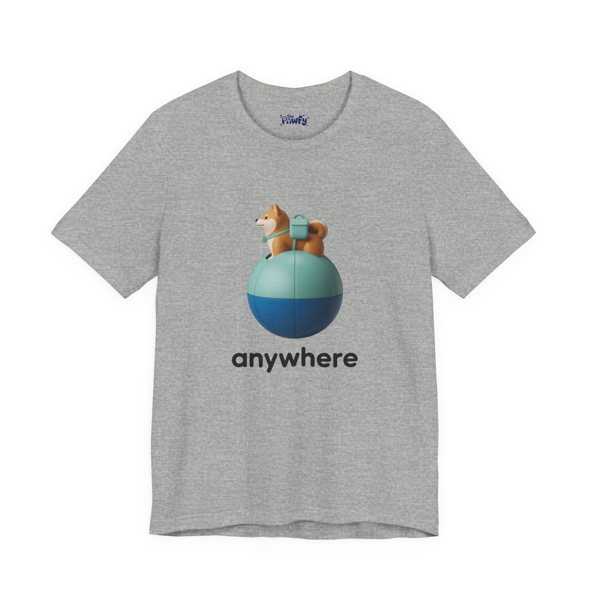 Anywhere Shiba Graphic T-Shirt | Minimalist Vinyl Toy Streetwear