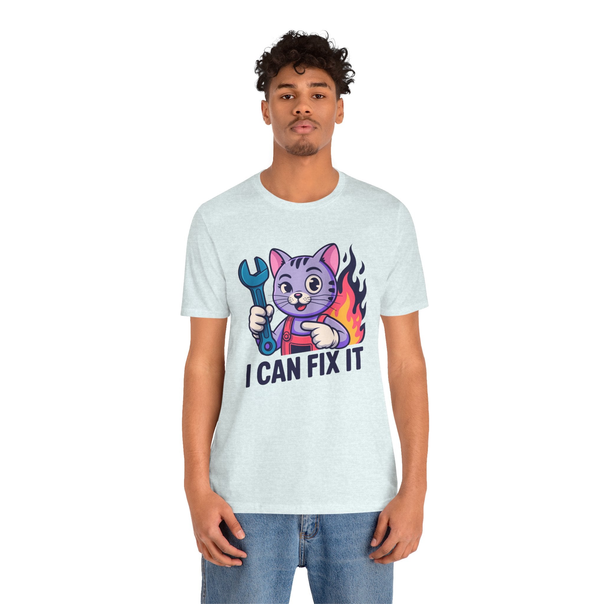 I Can Fix It Cat Graphic T-Shirt | Vintage Disaster Mechanic Apparel