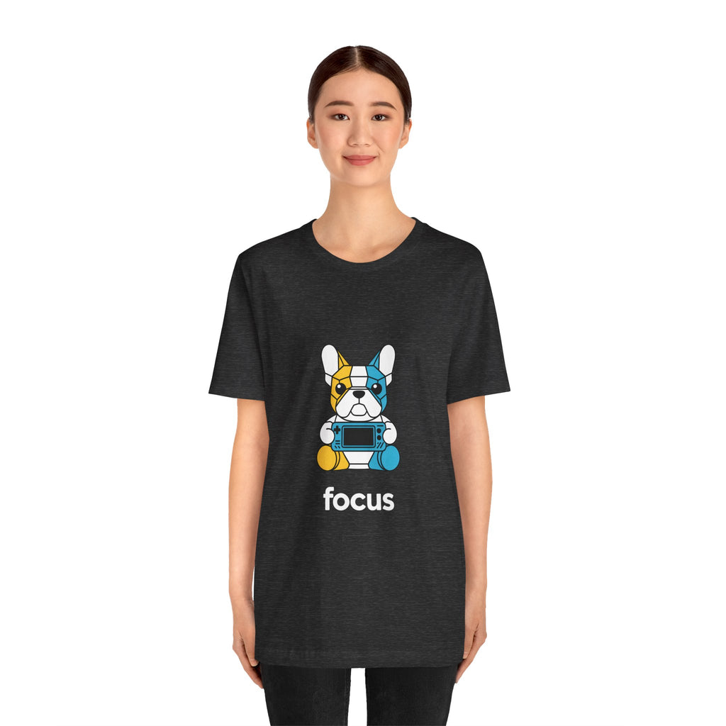 Focus Frenchie Graphic T-Shirt | Geometric Gamer Streetwear