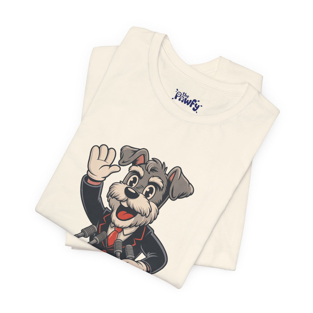 I Have No Idea Schnauzer President Graphic T-Shirt | Retro Cartoon Streetwear