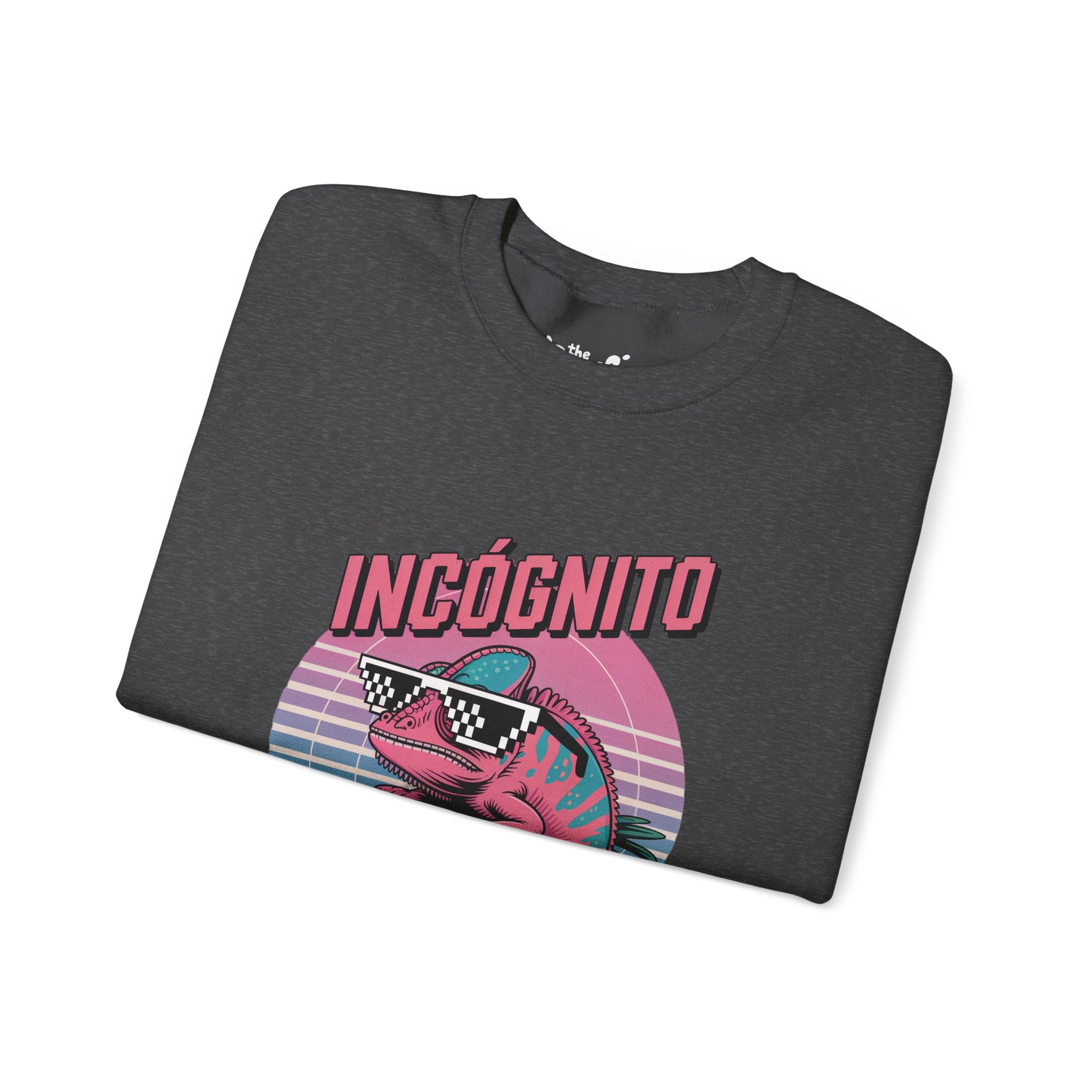 Incógnito Retro Chameleon Crewneck Sweatshirt | Vaporwave Streetwear
