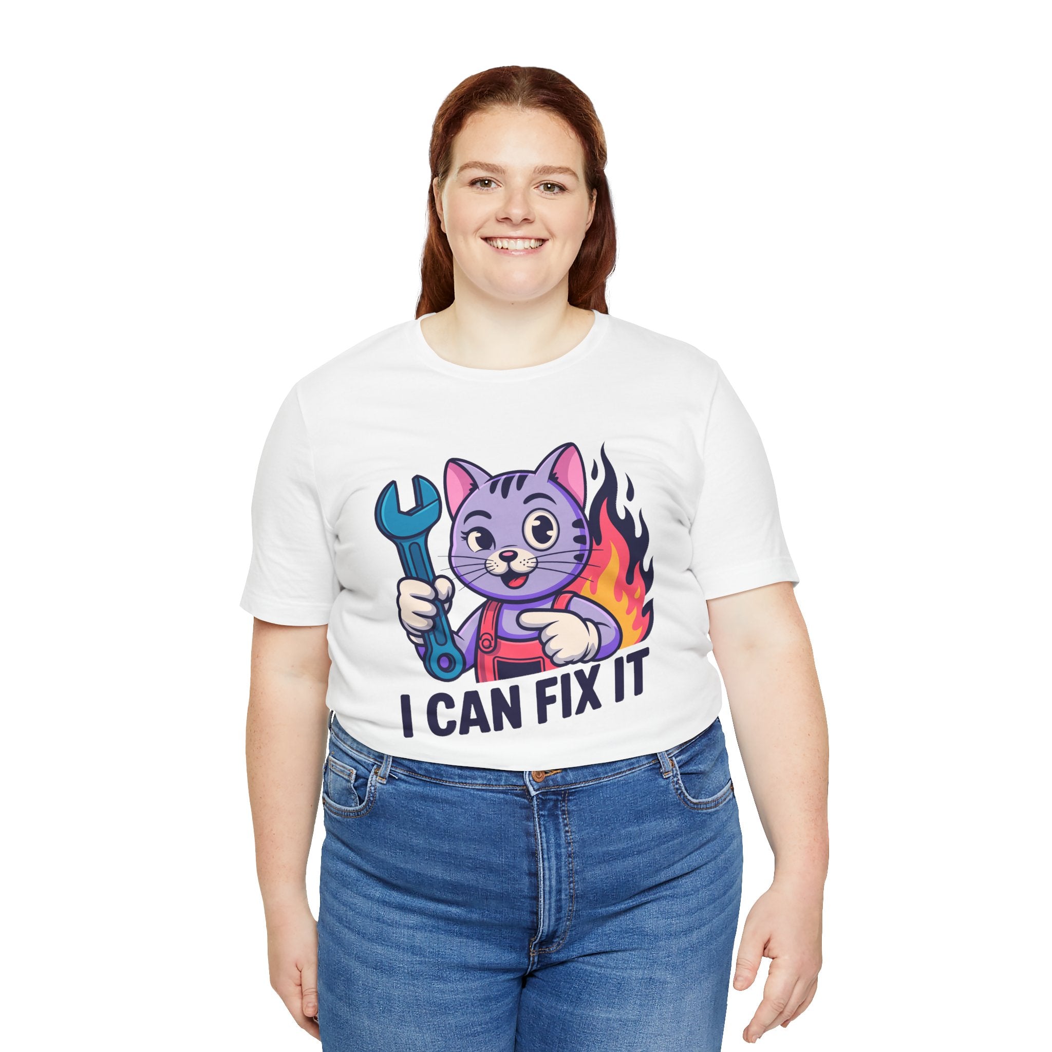 I Can Fix It Cat Graphic T-Shirt | Vintage Disaster Mechanic Apparel