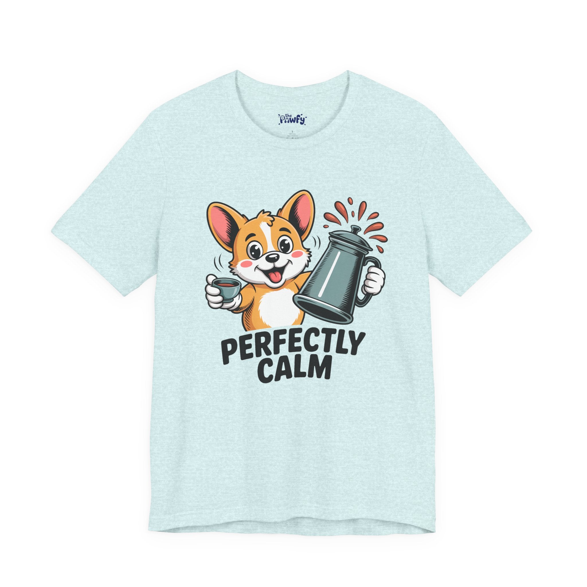 Perfectly Calm Corgi Graphic T-Shirt | Over-caffeinated Vintage Apparel