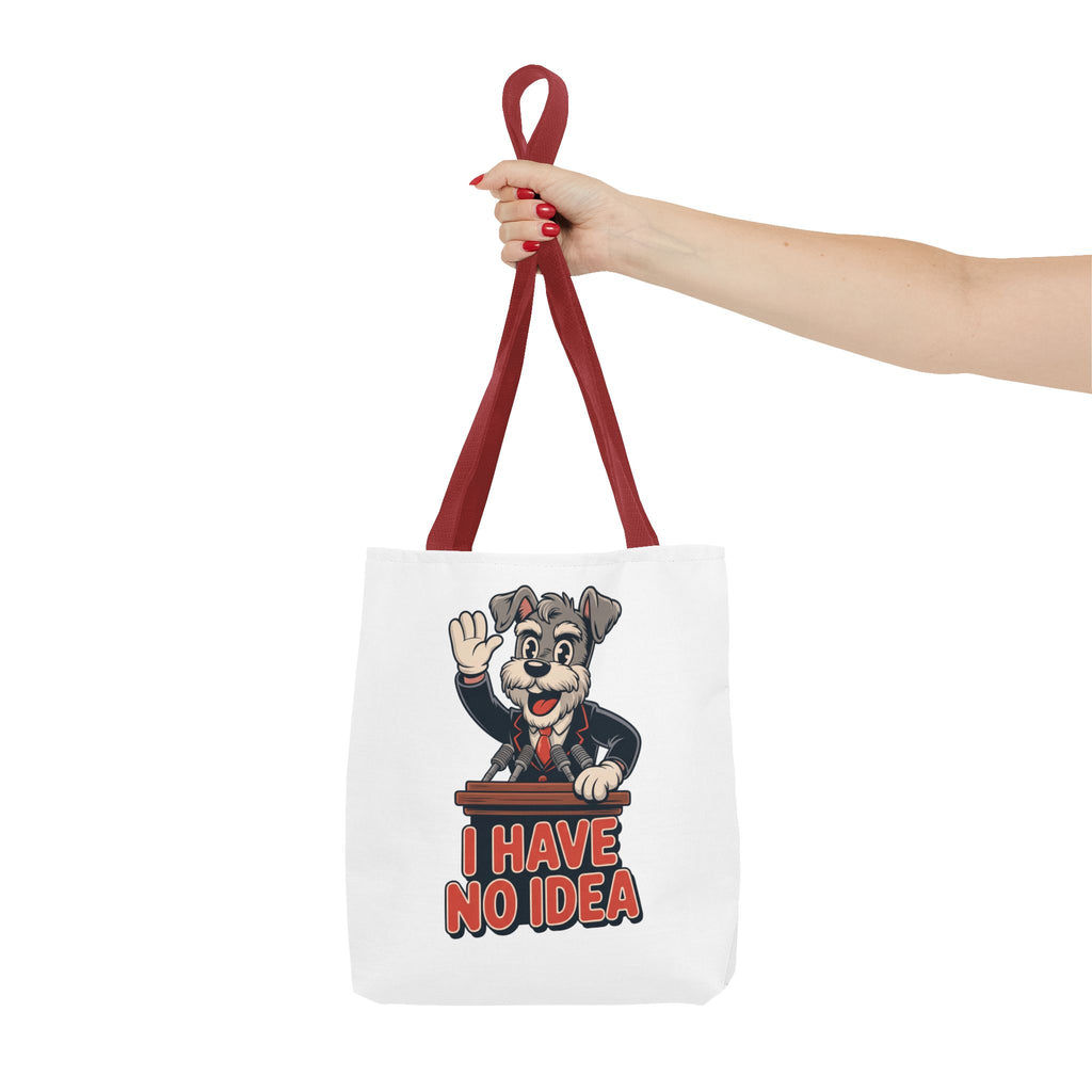 I Have No Idea Schnauzer President Tote Bag | Vintage Canvas Accessory
