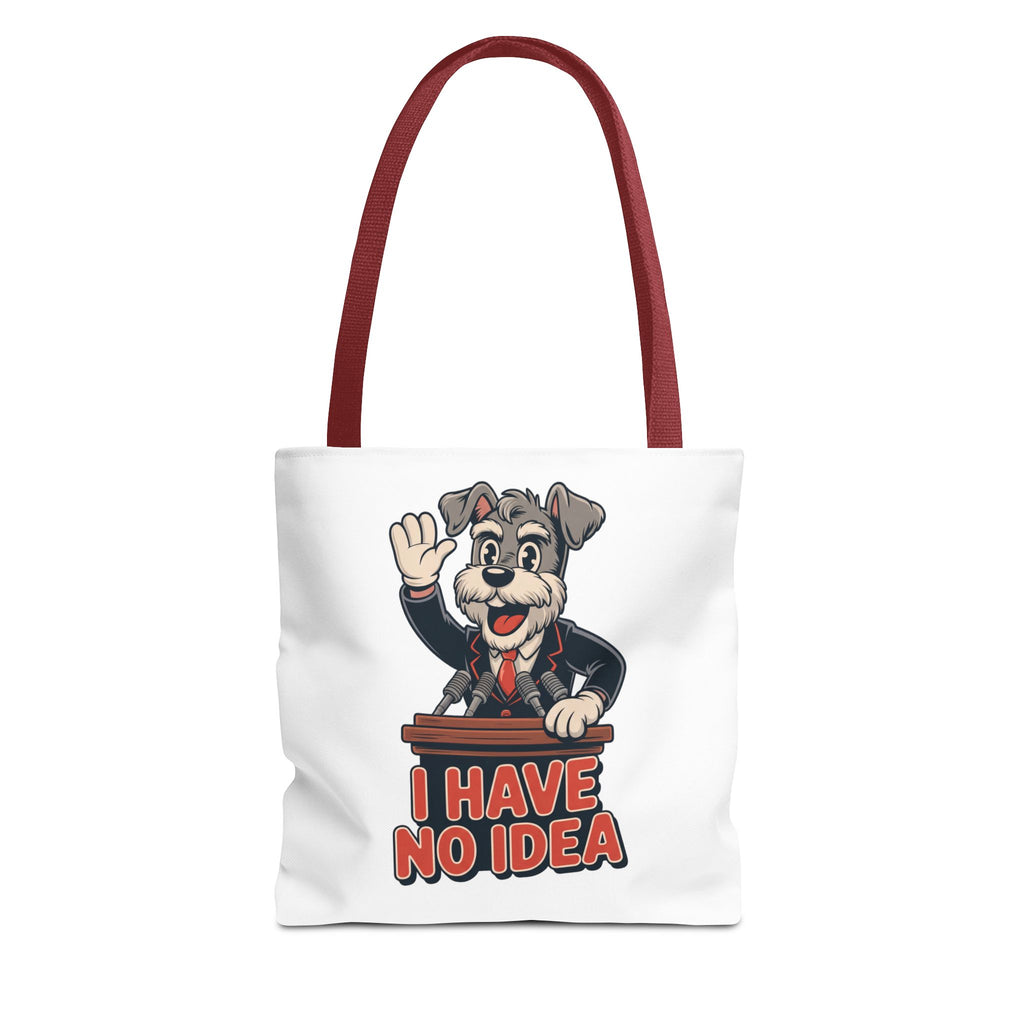 I Have No Idea Schnauzer President Tote Bag | Vintage Canvas Accessory