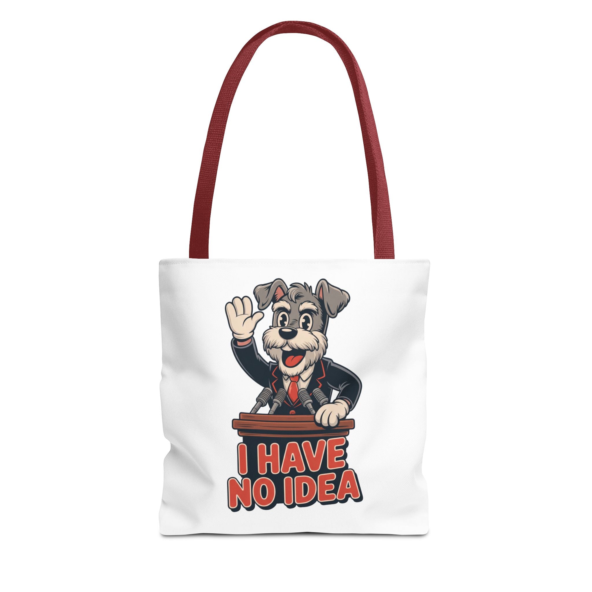 I Have No Idea Schnauzer President Tote Bag | Vintage Canvas Accessory