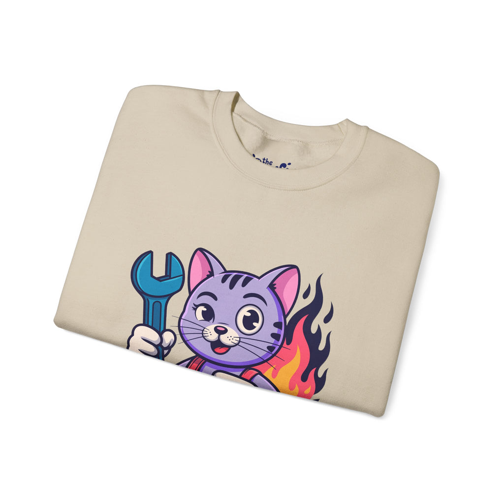 I Can Fix It Mechanic Cat Crewneck | The Irony Collection