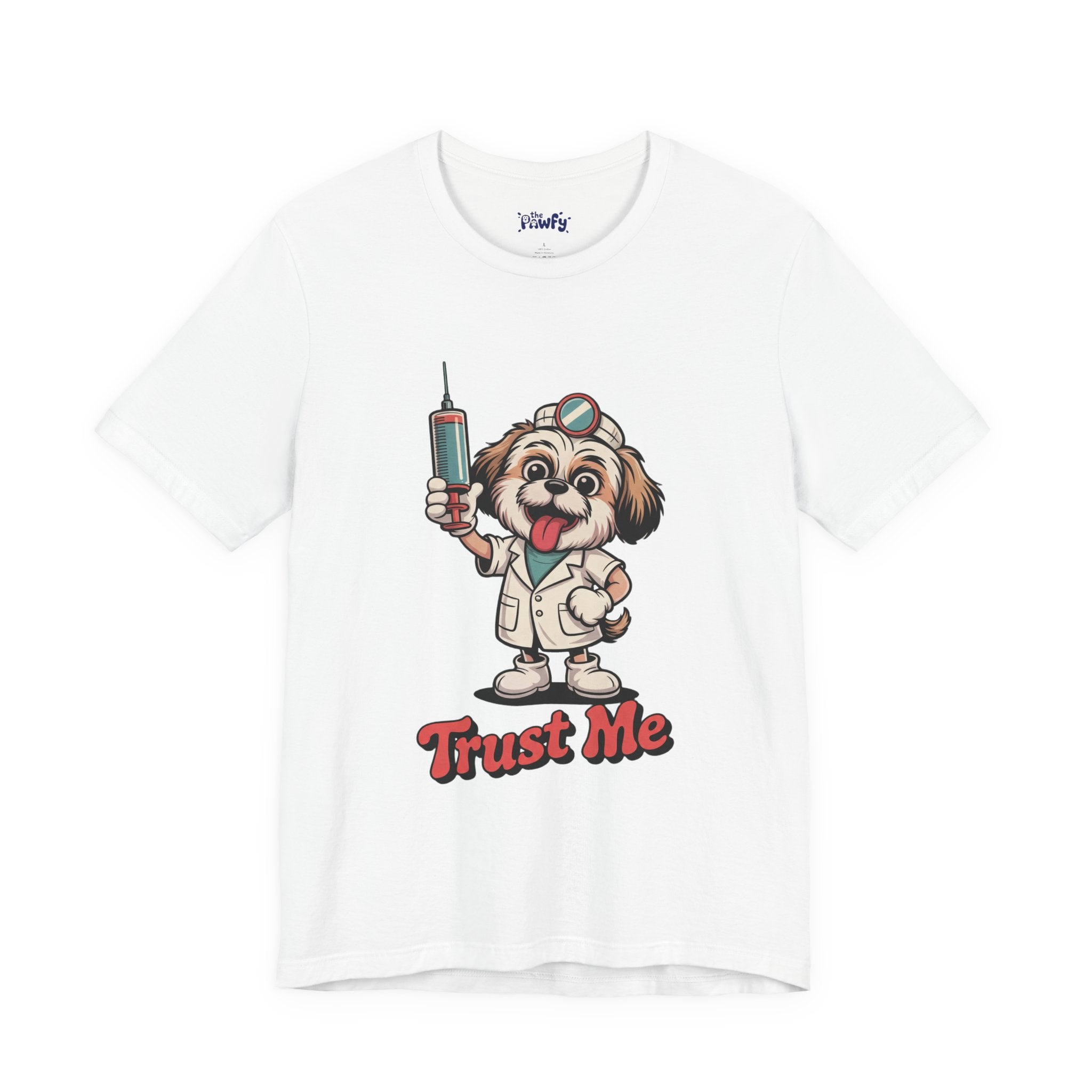 Trust Me Shih Tzu Doctor Graphic T-Shirt | Retro Rubber Hose Streetwear