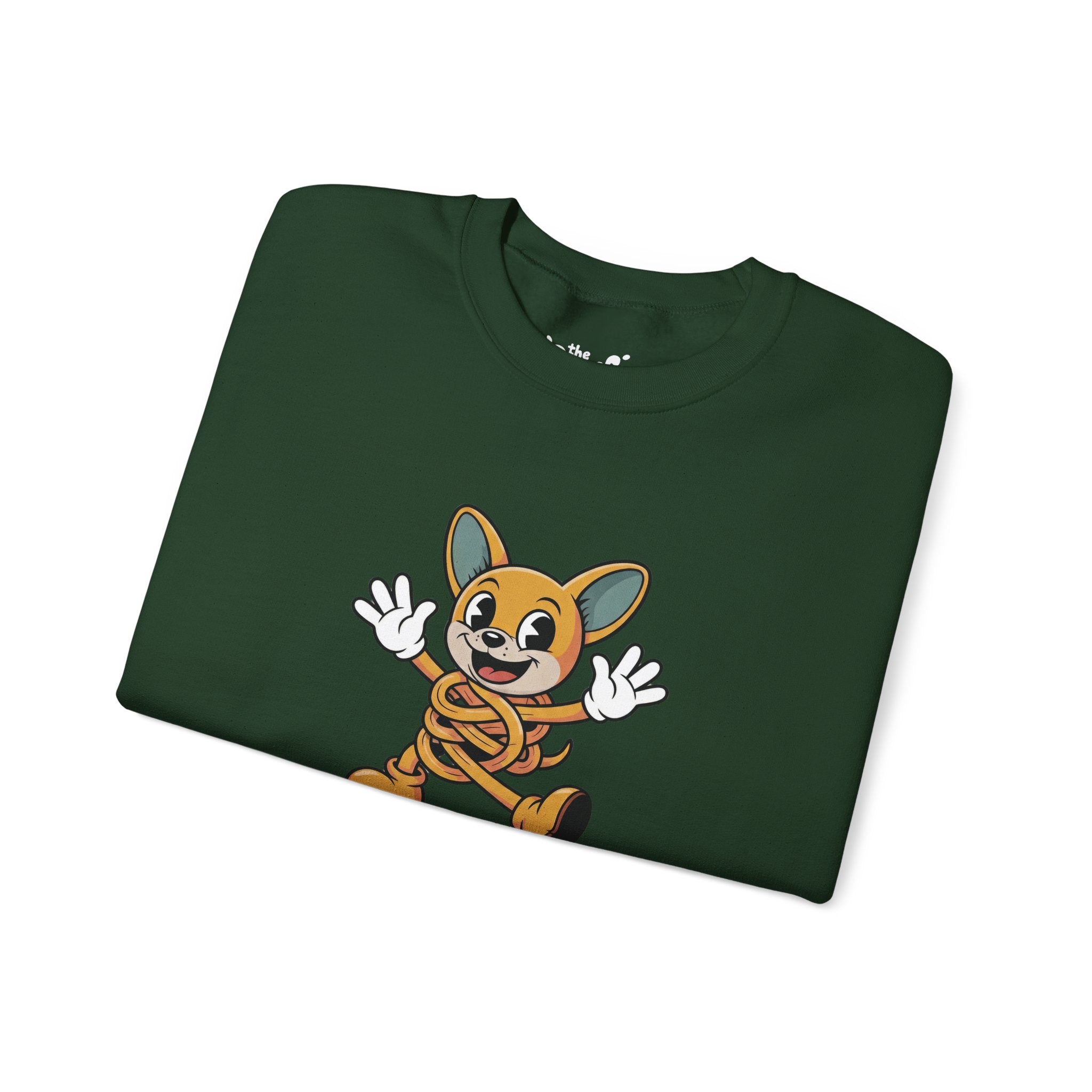 Stay Bendy Noodle Dog Crewneck | The Ink & Noodle Syndicate