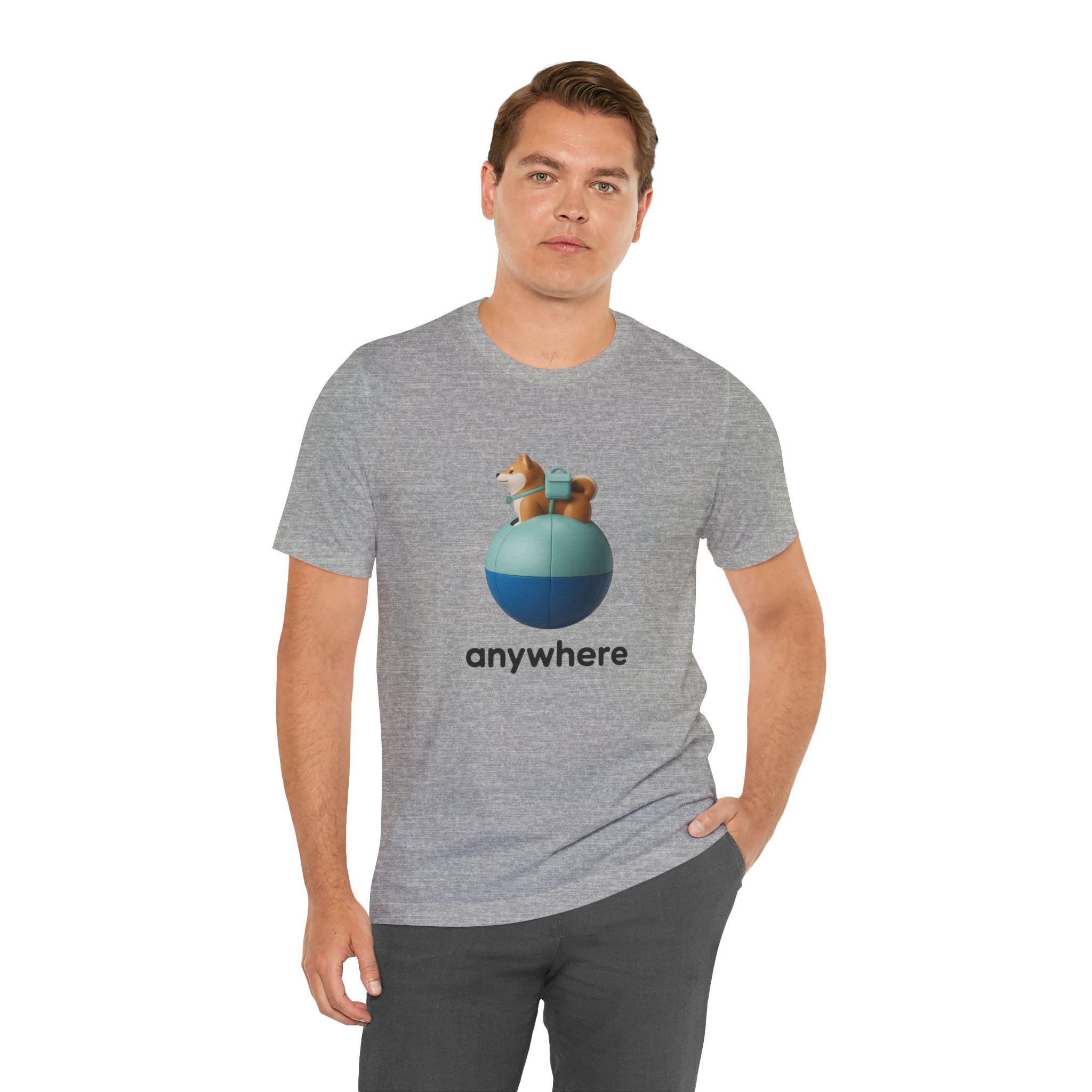 Anywhere Shiba Graphic T-Shirt | Minimalist Vinyl Toy Streetwear