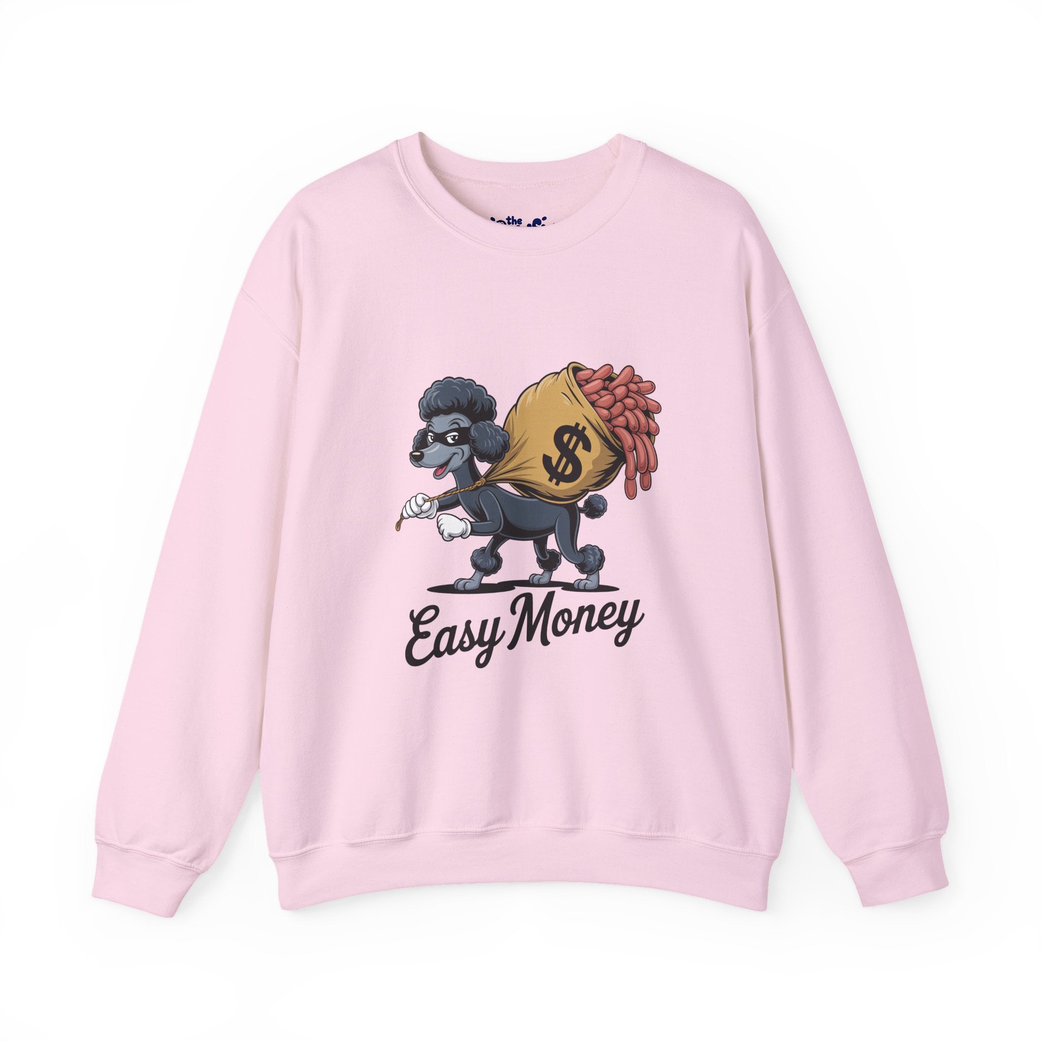 Easy Money Poodle Heist Crewneck | Vintage Hustle Syndicate