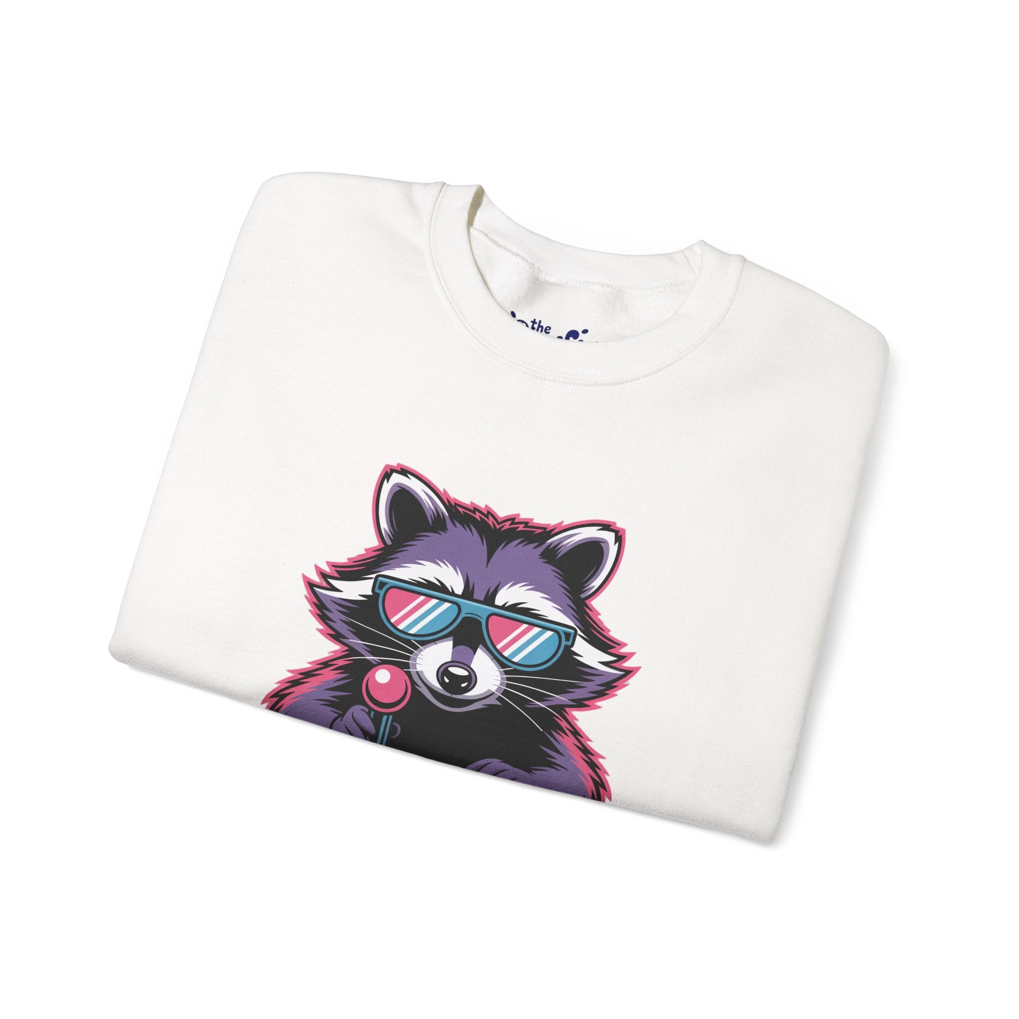 Player One Raccoon Crewneck | 80s Retro Gamer Sweater