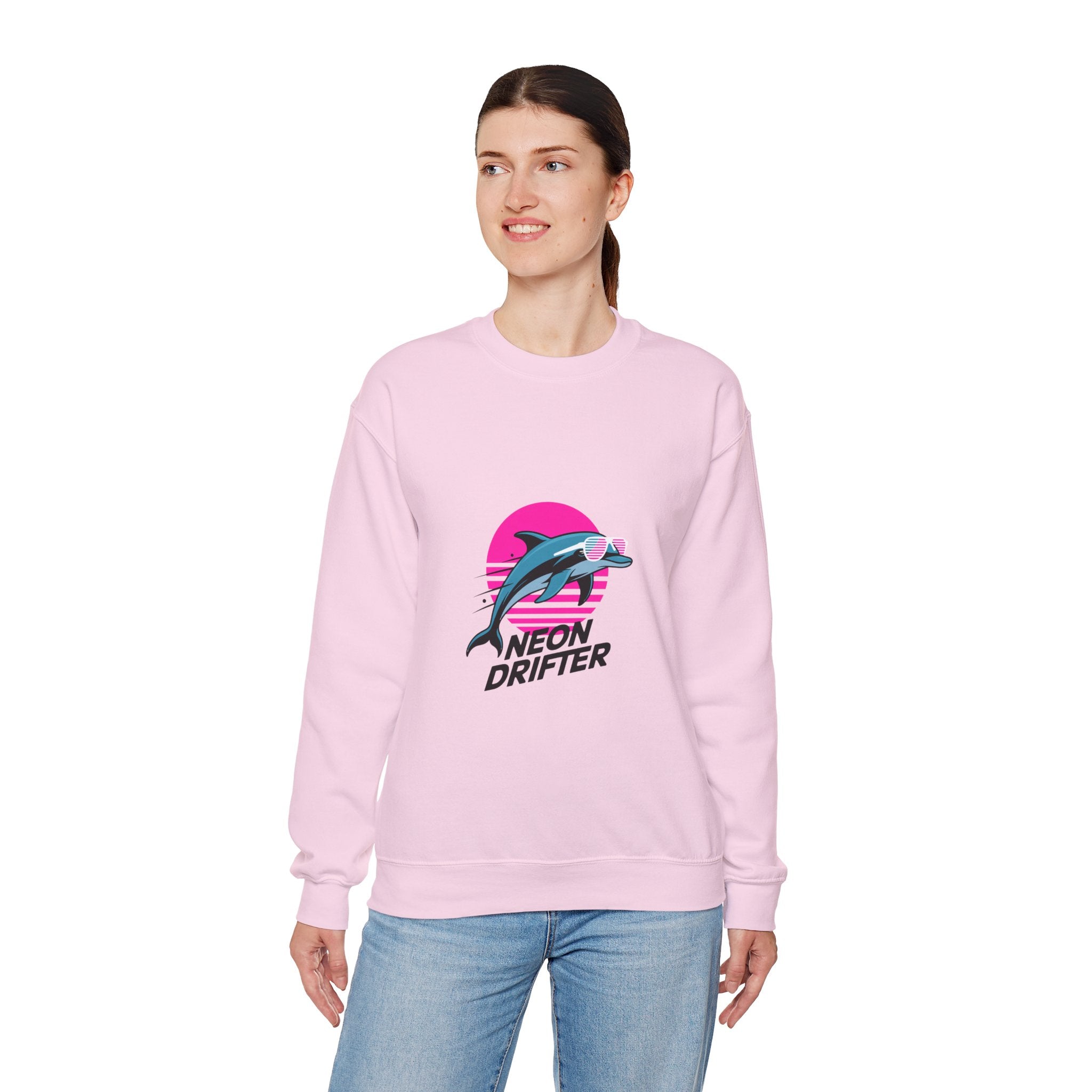 Neon Drifter Outrun Crewneck | 80s Velocity Series
