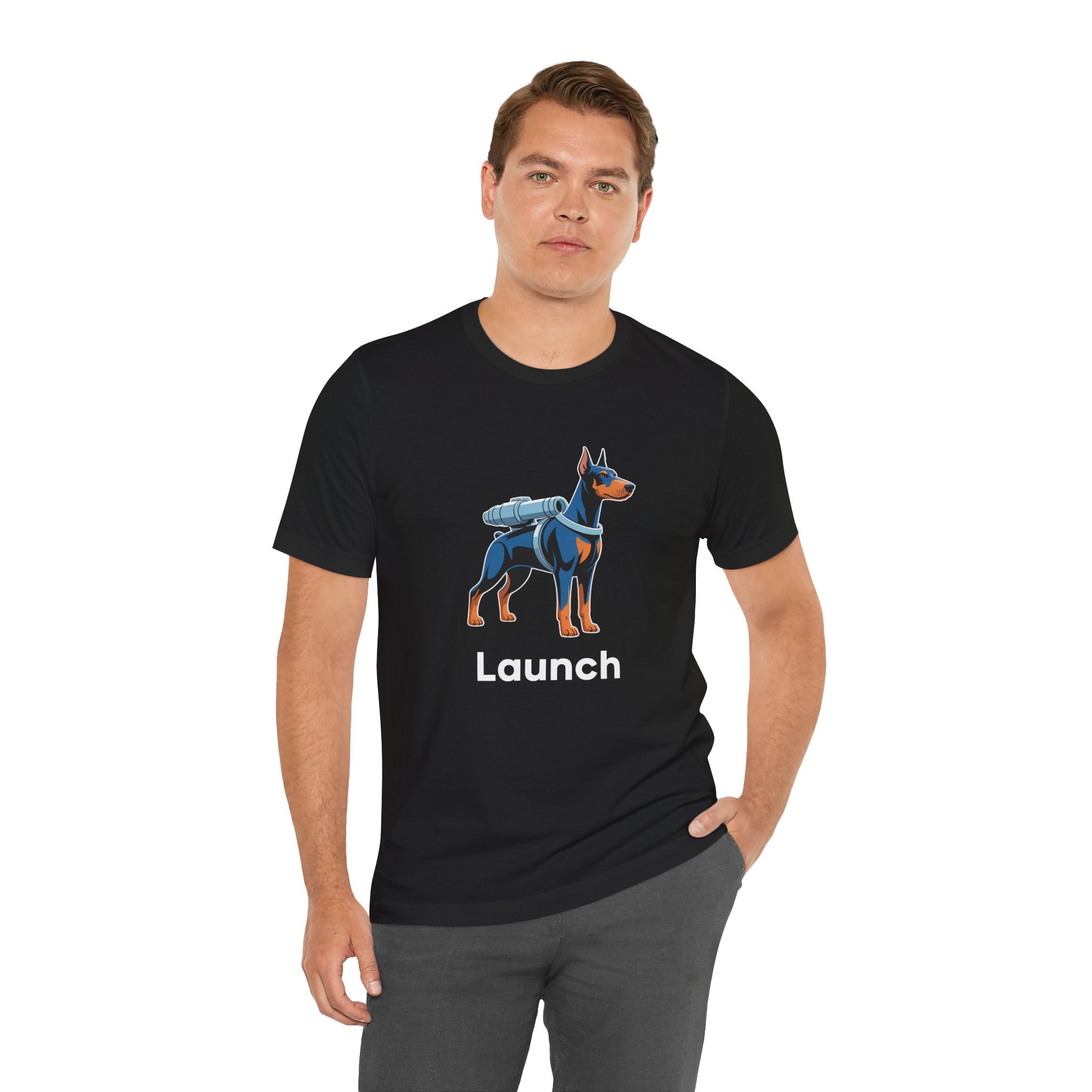 Launch Doberman Graphic T-Shirt | Futuristic Designer Toy Streetwear