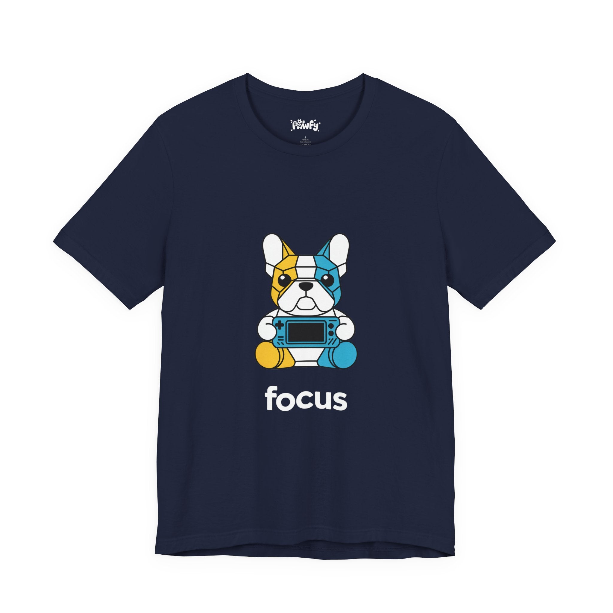 Focus Frenchie Graphic T-Shirt | Geometric Gamer Streetwear