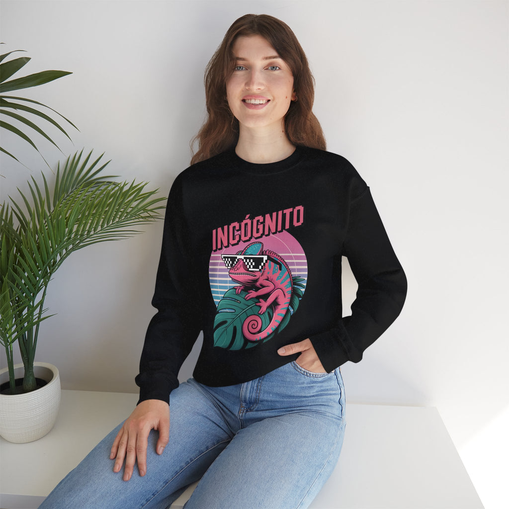 Incógnito Retro Chameleon Crewneck Sweatshirt | Vaporwave Streetwear