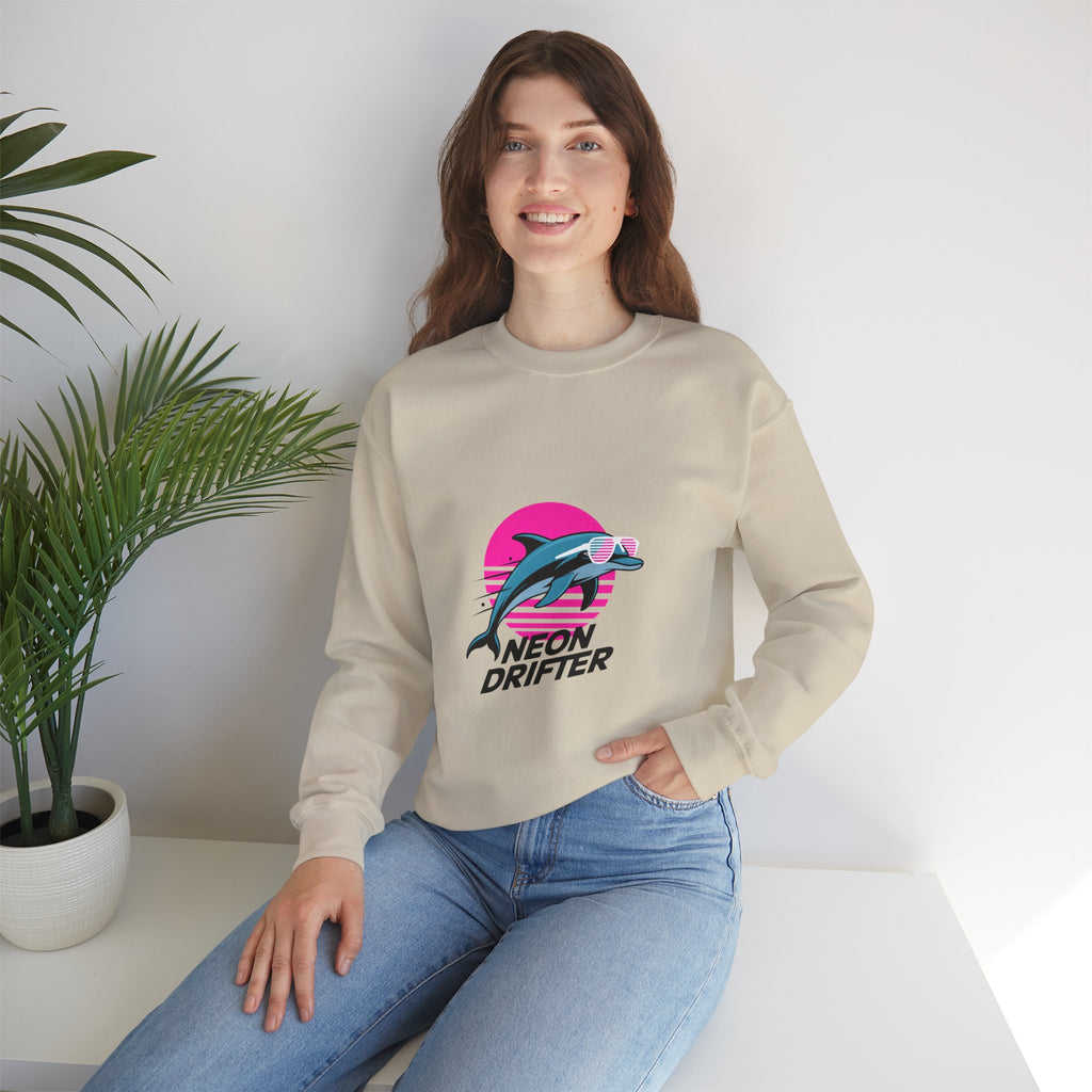 Neon Drifter Outrun Crewneck | 80s Velocity Series