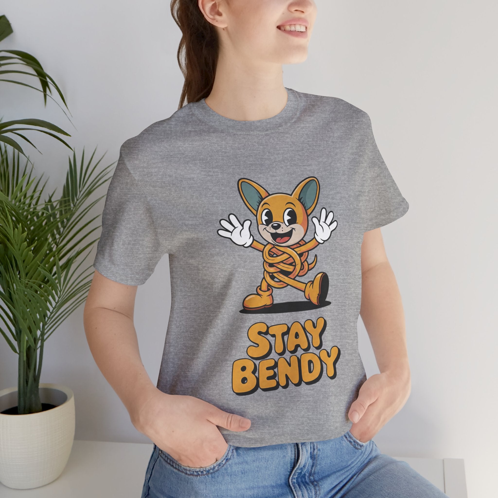 Stay Bendy Zen Chihuahua Graphic T-Shirt | Retro Rubber Hose Streetwear