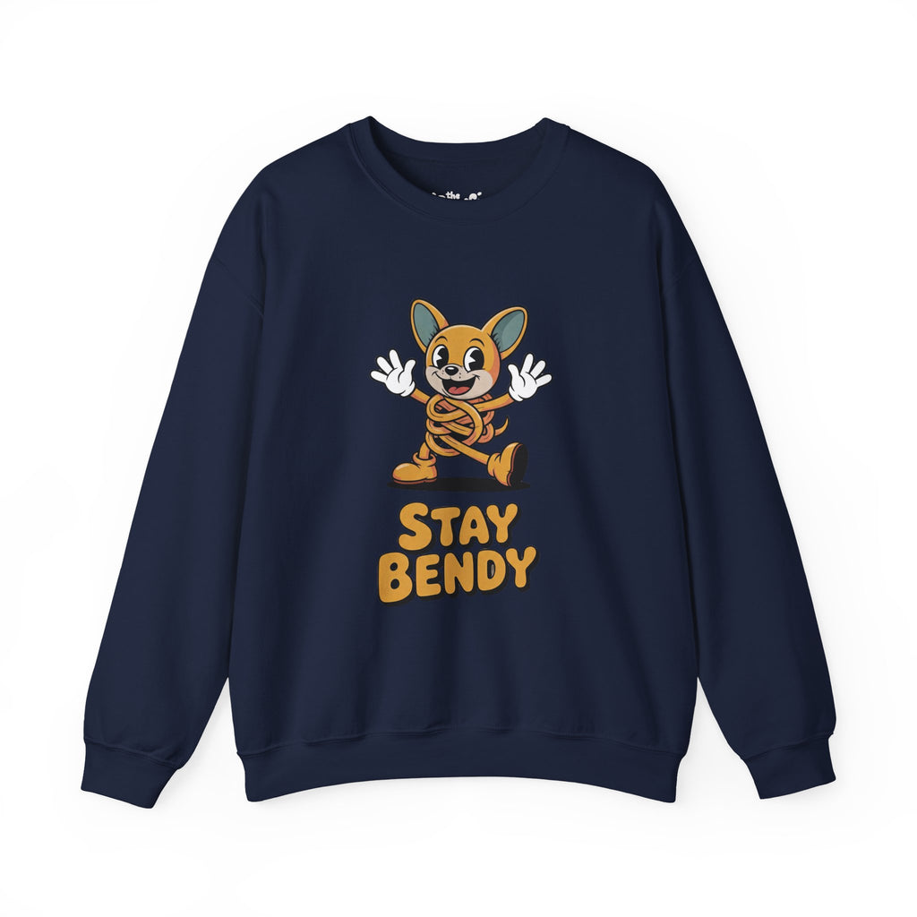 Stay Bendy Noodle Dog Crewneck | The Ink & Noodle Syndicate