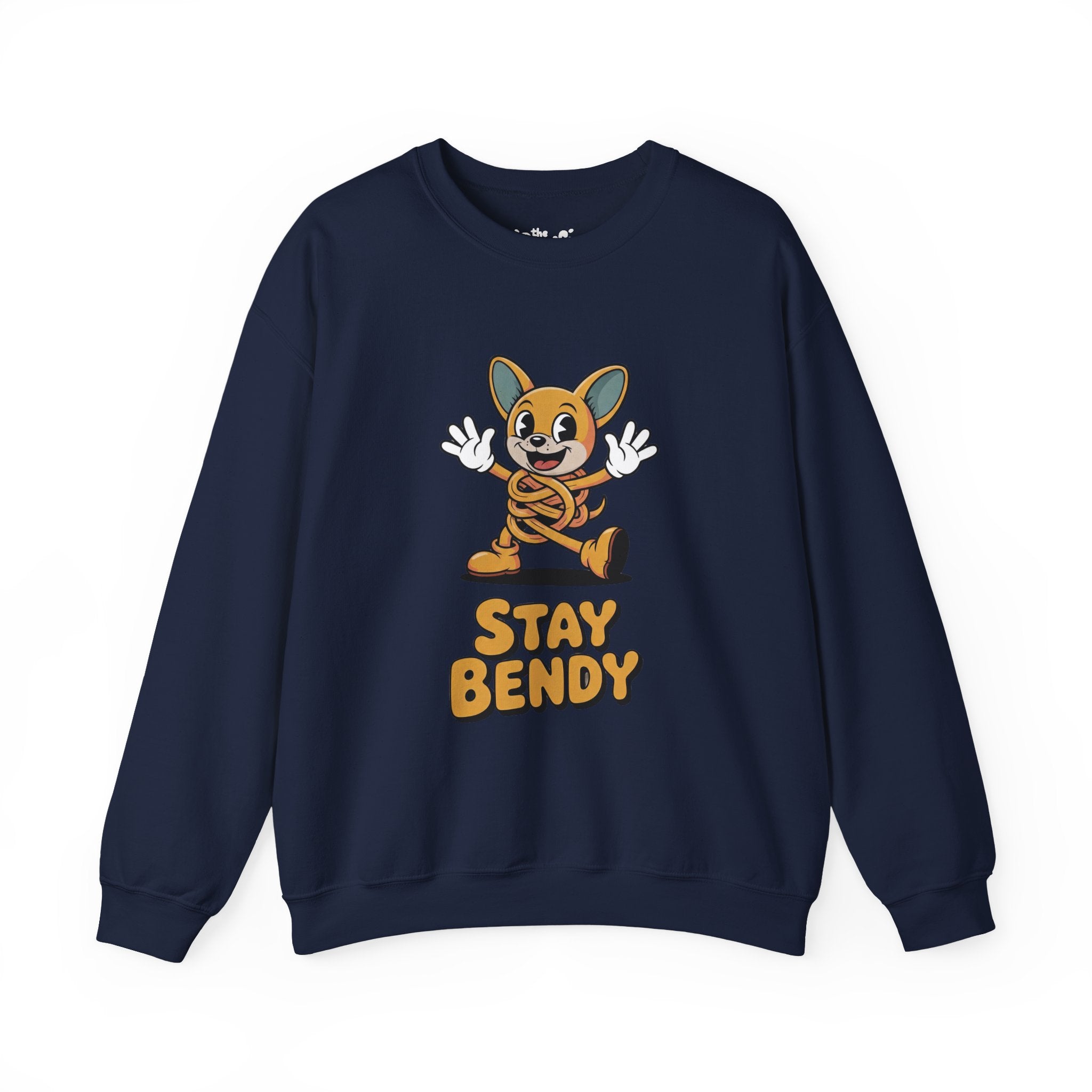 Stay Bendy Noodle Dog Crewneck | The Ink & Noodle Syndicate