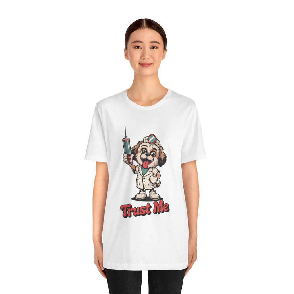 Trust Me Shih Tzu Doctor Graphic T-Shirt | Retro Rubber Hose Streetwear