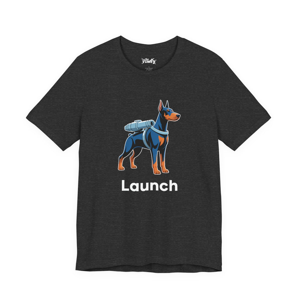 Launch Doberman Graphic T-Shirt | Futuristic Designer Toy Streetwear