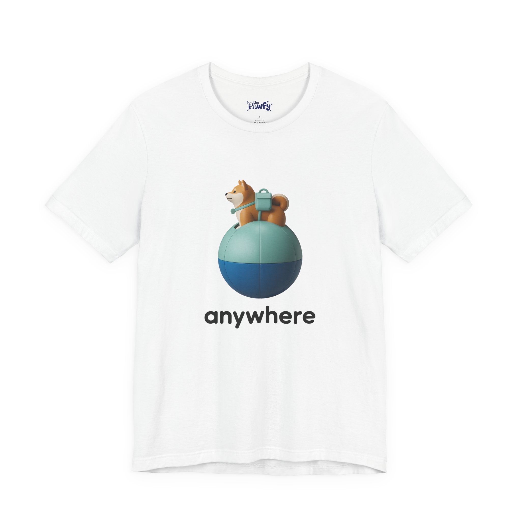 Anywhere Shiba Graphic T-Shirt | Minimalist Vinyl Toy Streetwear