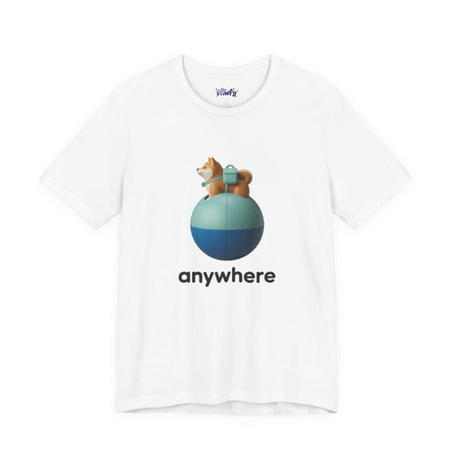 Anywhere Shiba Graphic T-Shirt | Minimalist Vinyl Toy Streetwear