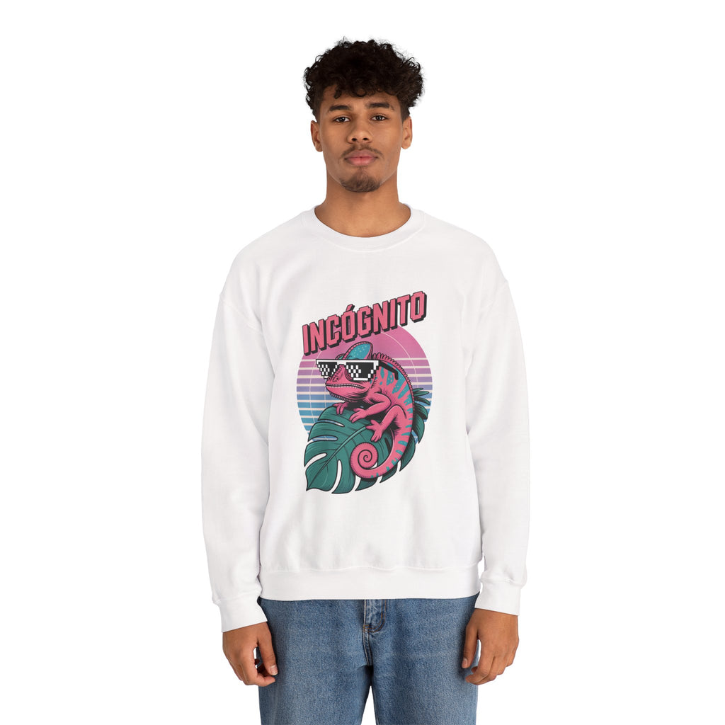 Incógnito Retro Chameleon Crewneck Sweatshirt | Vaporwave Streetwear