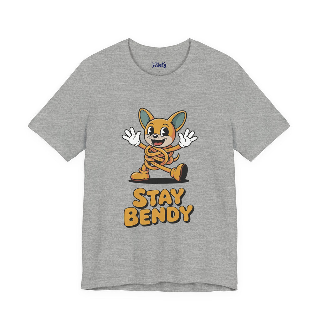 Stay Bendy Zen Chihuahua Graphic T-Shirt | Retro Rubber Hose Streetwear