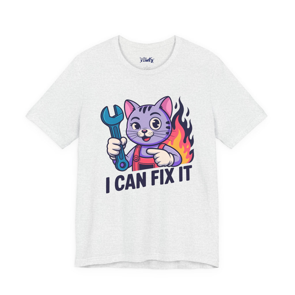I Can Fix It Cat Graphic T-Shirt | Vintage Disaster Mechanic Apparel