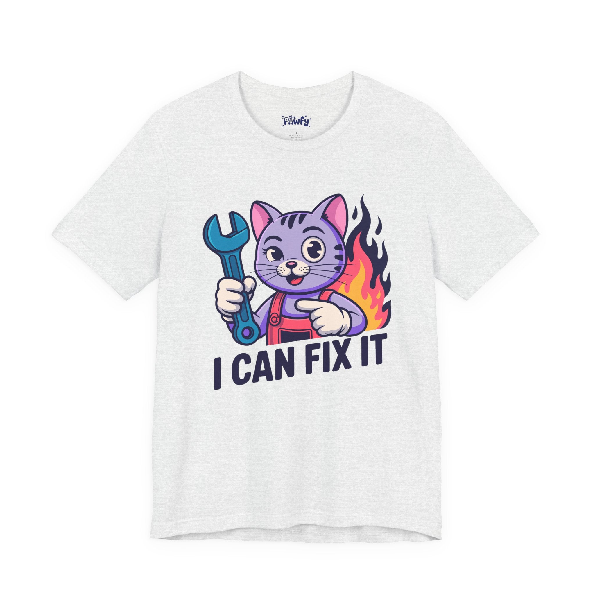 I Can Fix It Cat Graphic T-Shirt | Vintage Disaster Mechanic Apparel