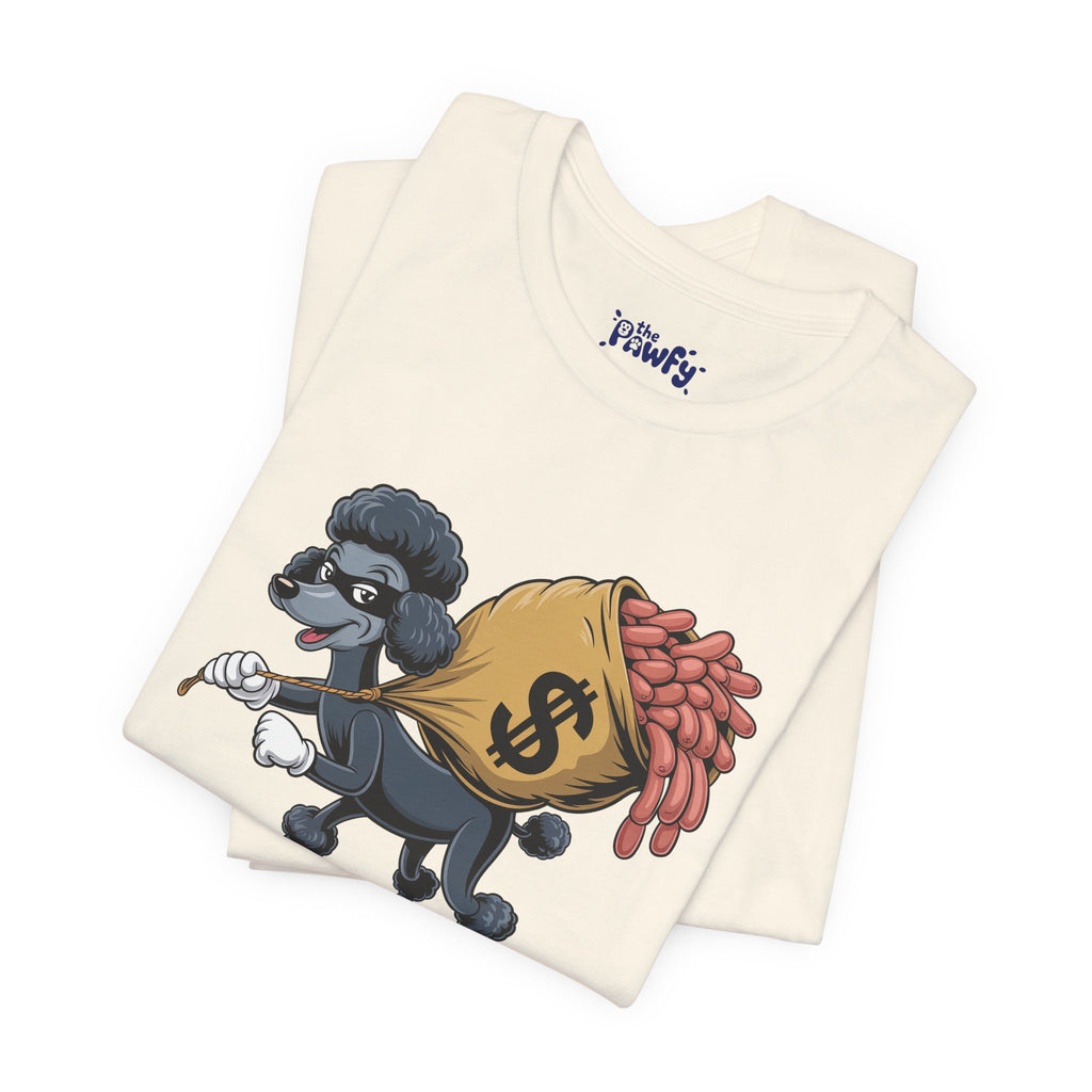 Easy Money Poodle Graphic T-Shirt | Vintage Heist Cartoon Apparel