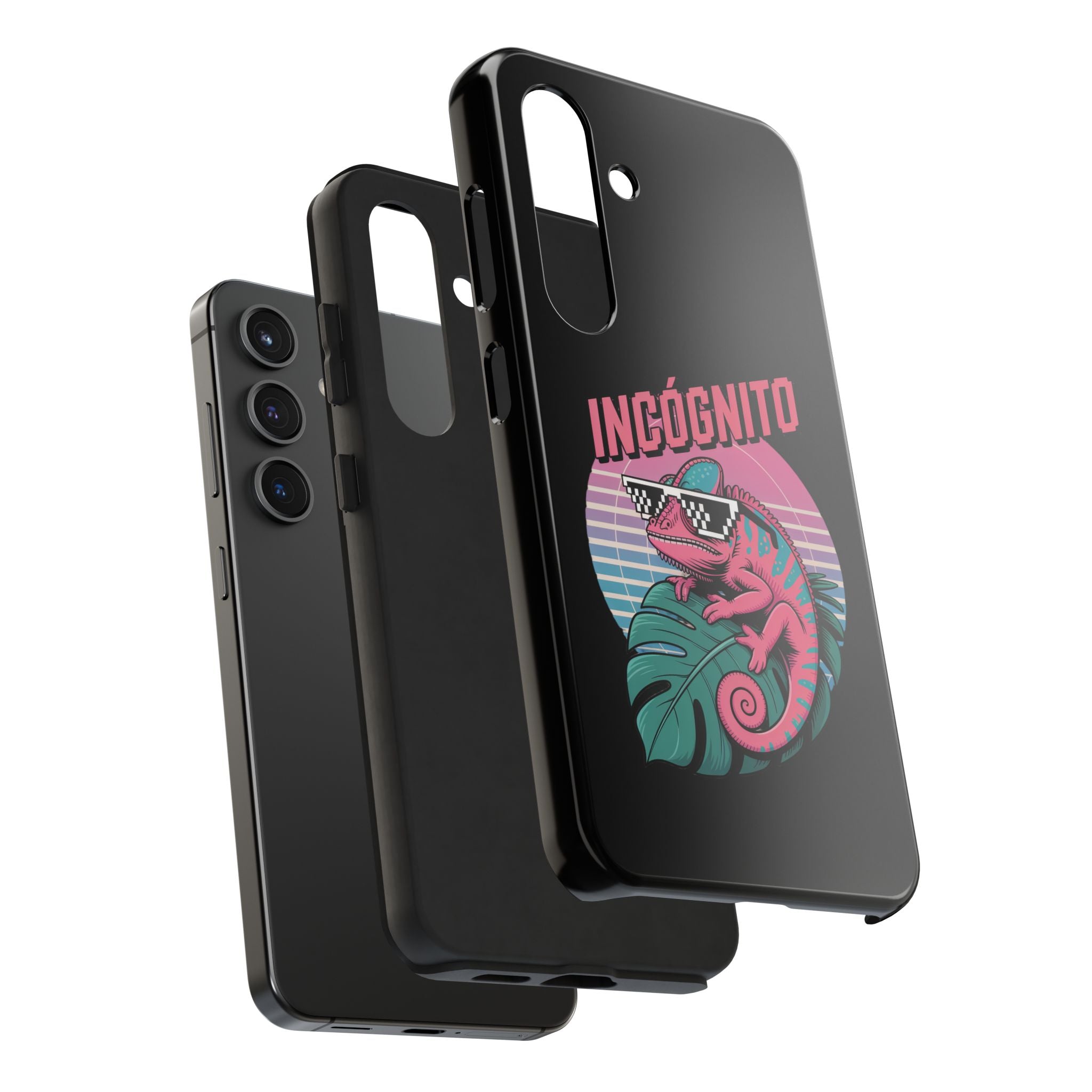 Incógnito Retro Chameleon Tough Phone Case | Synthwave Aesthetic